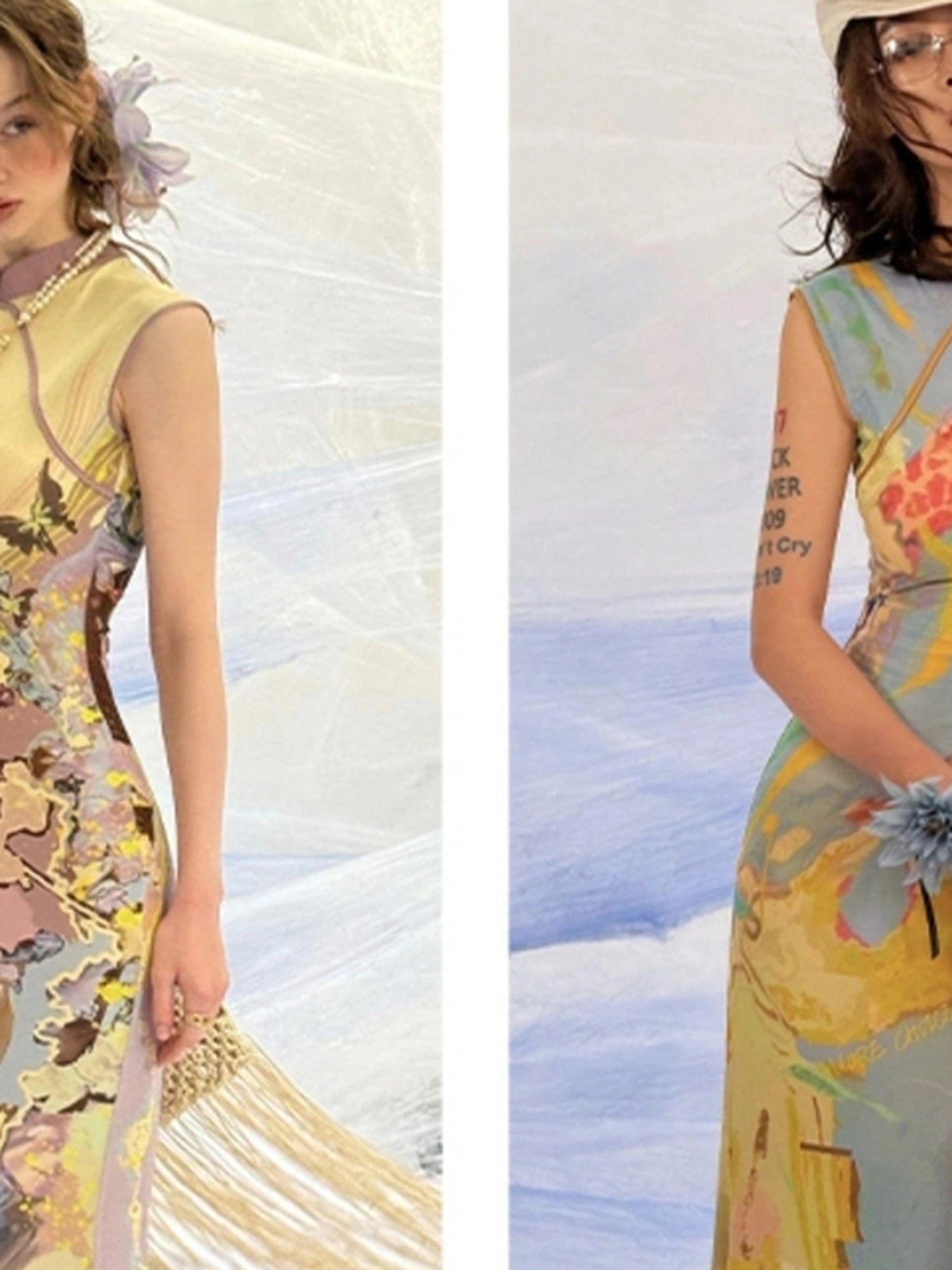 OfAkiva V-Neck T-Shirt Long-Sleeve Maxi Dress