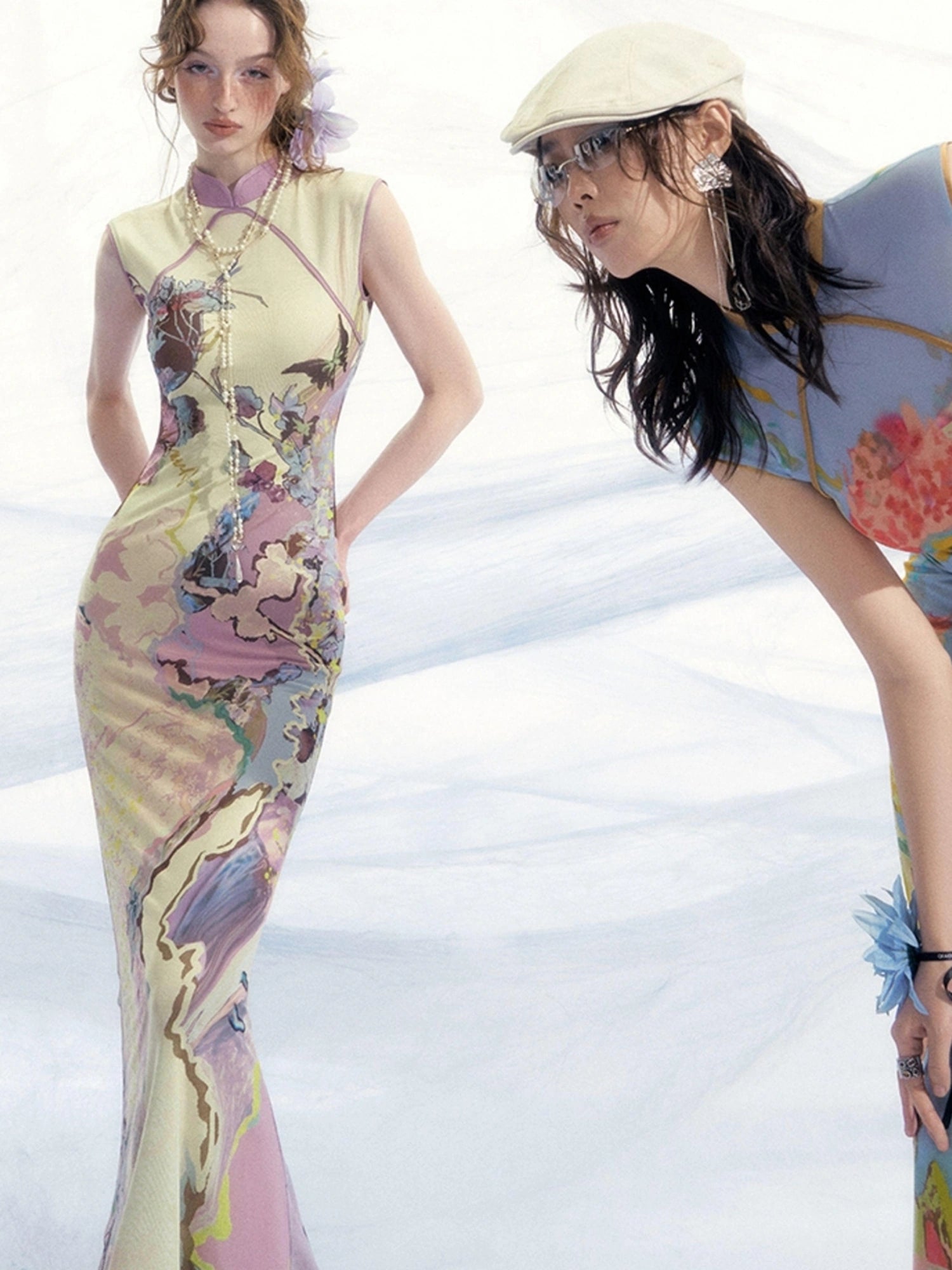 OfAkiva V-Neck T-Shirt Long-Sleeve Maxi Dress