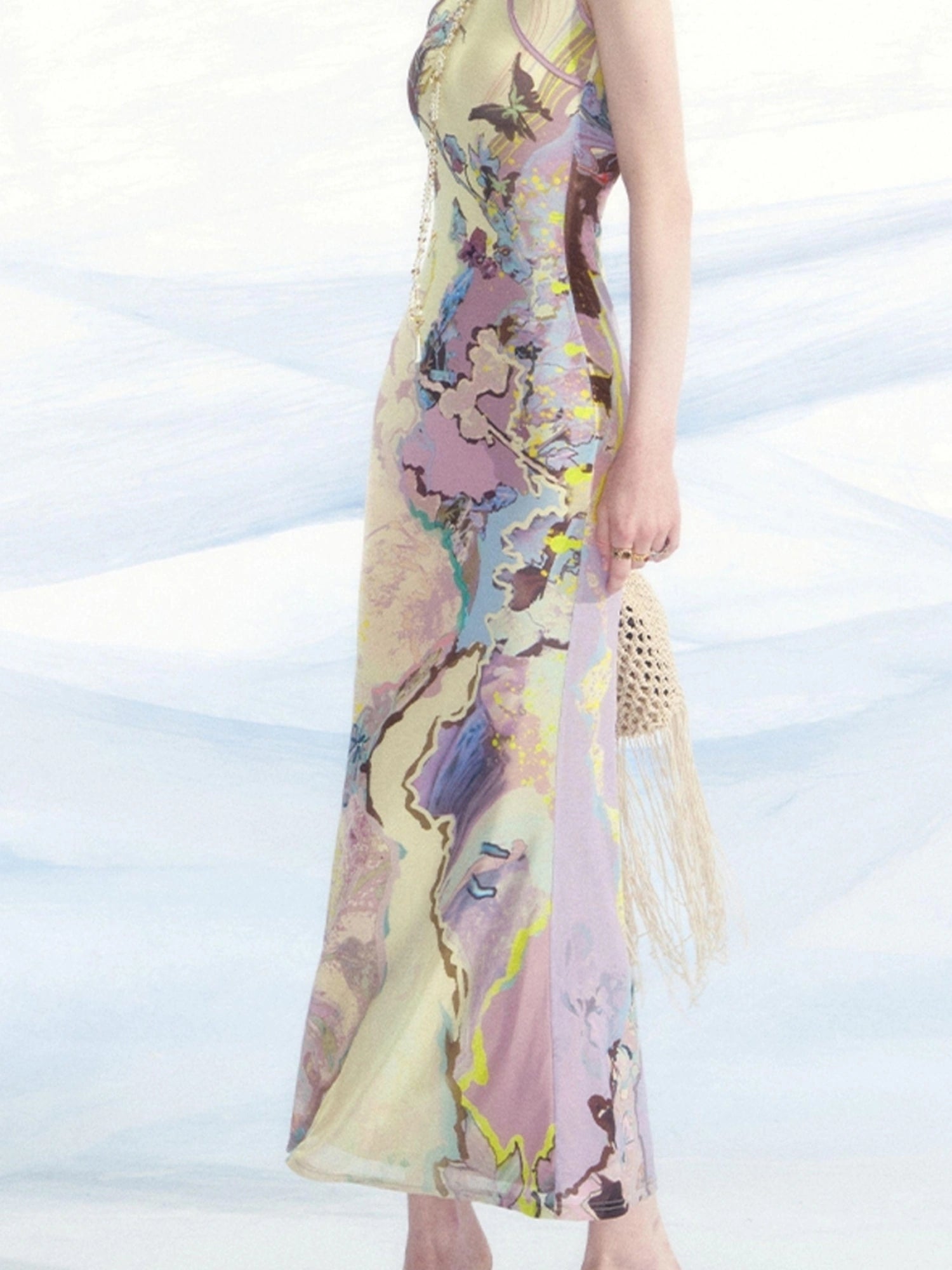 OfAkiva V-Neck T-Shirt Long-Sleeve Maxi Dress