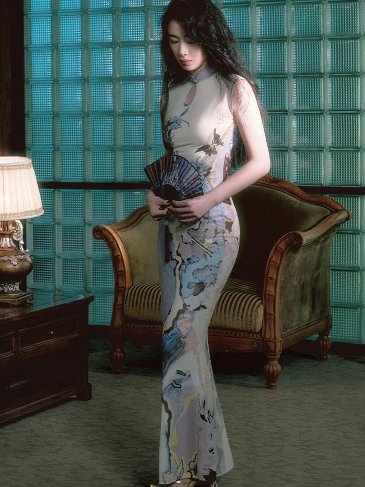 OfAkiva V-Neck T-Shirt Long-Sleeve Maxi Dress