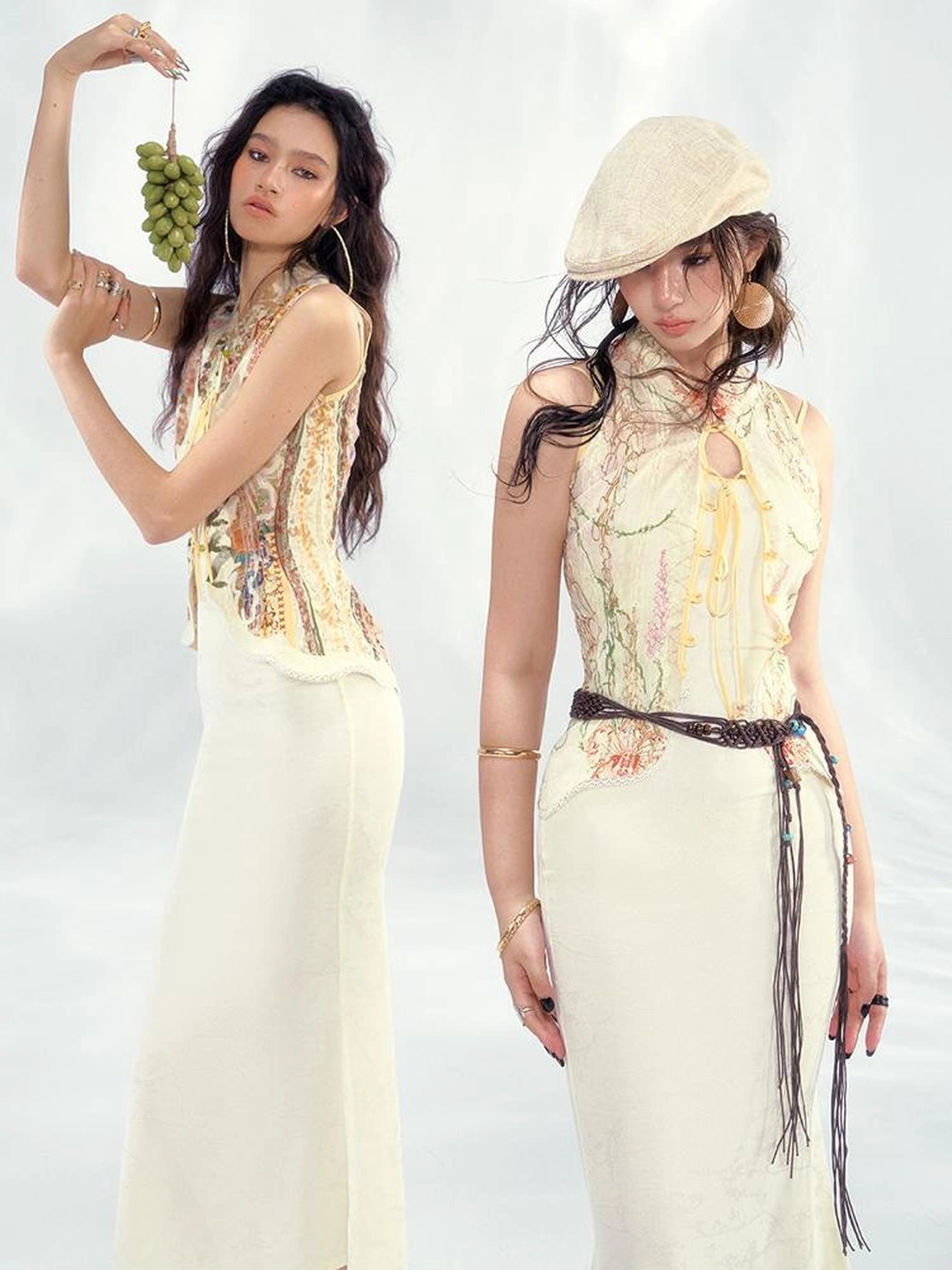 OfAkiva V-Neck T-Shirt Long-Sleeve Wrap Dress