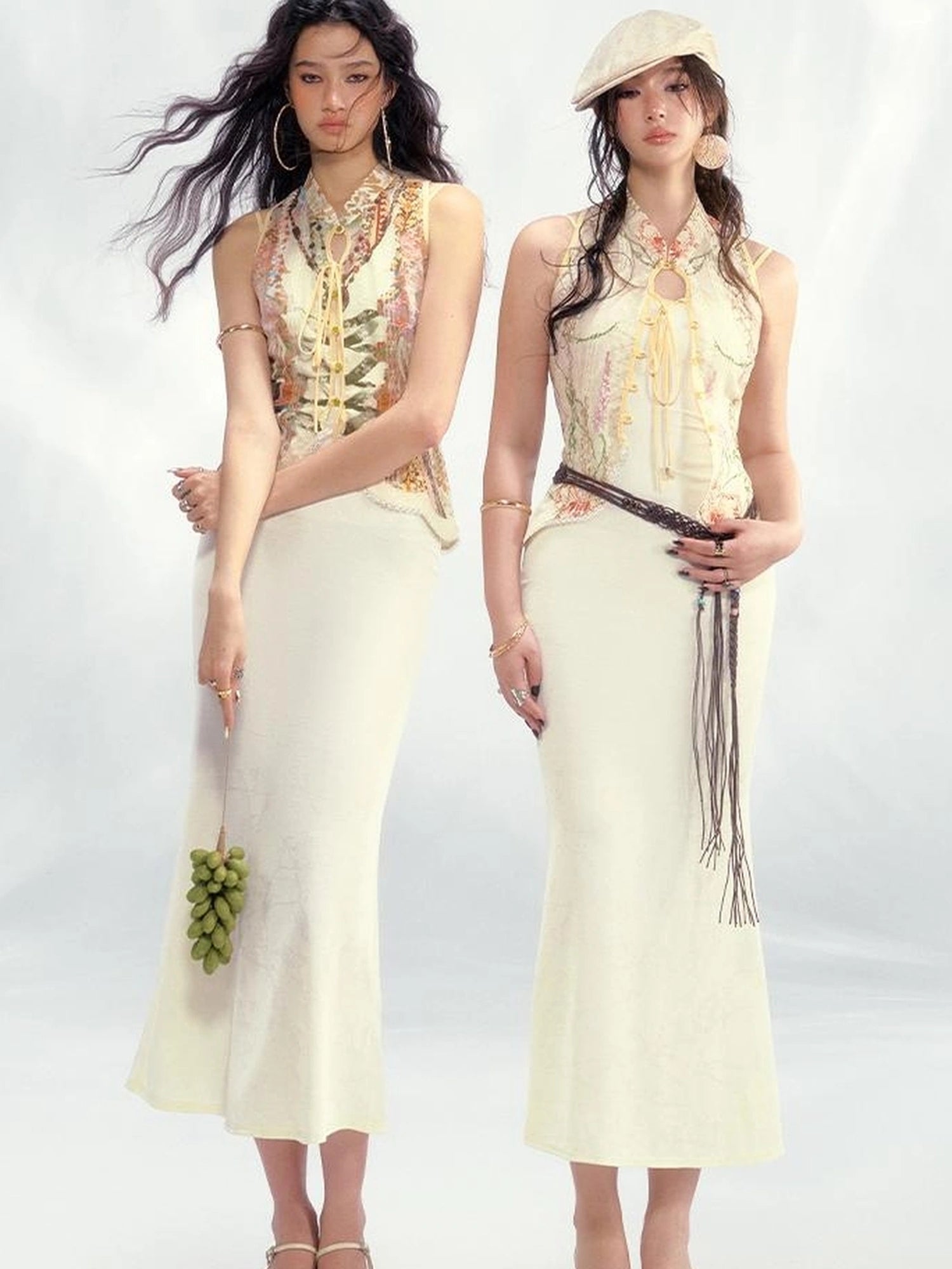 OfAkiva V-Neck T-Shirt Long-Sleeve Wrap Dress