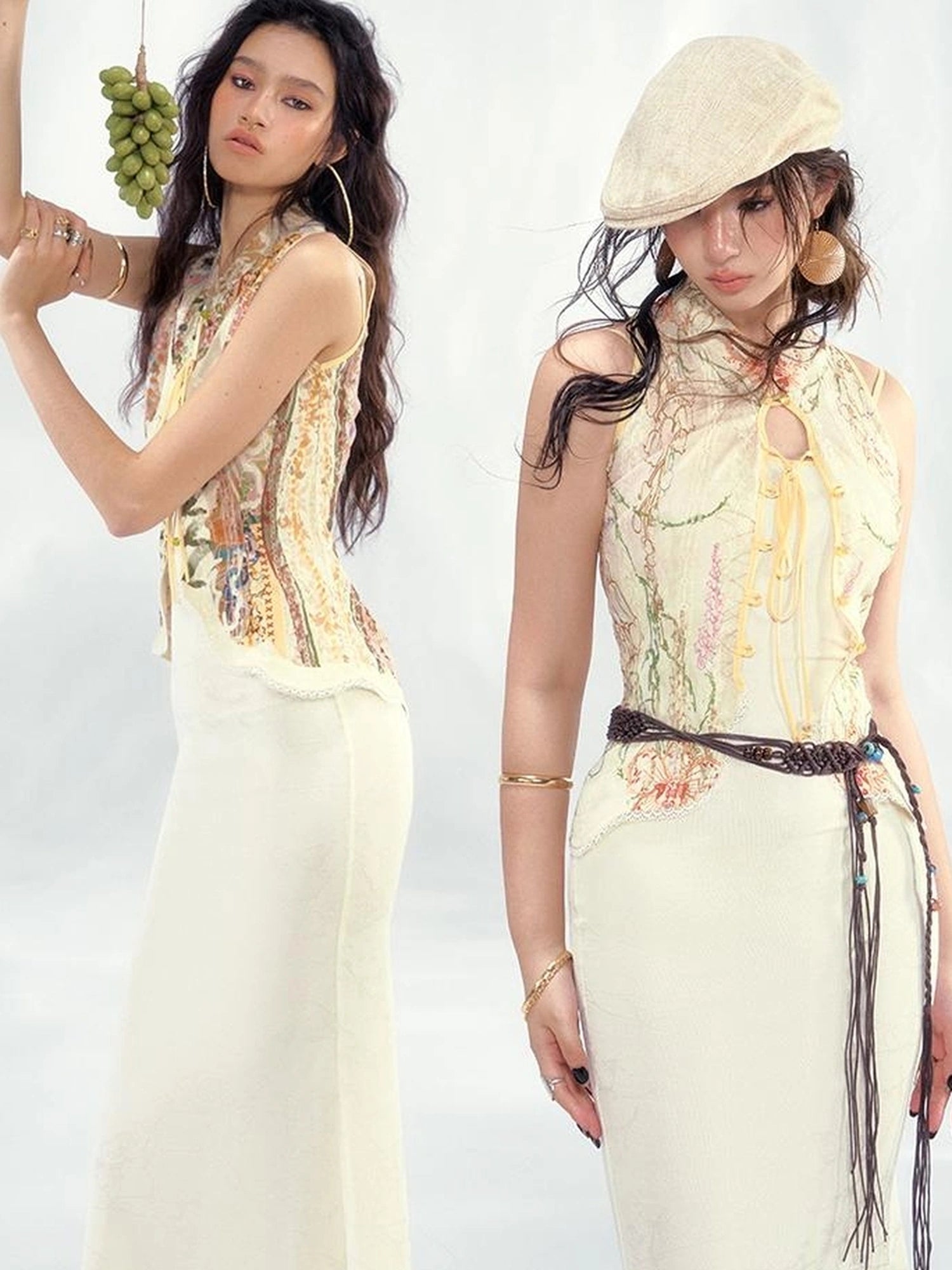 OfAkiva V-Neck T-Shirt Long-Sleeve Wrap Dress