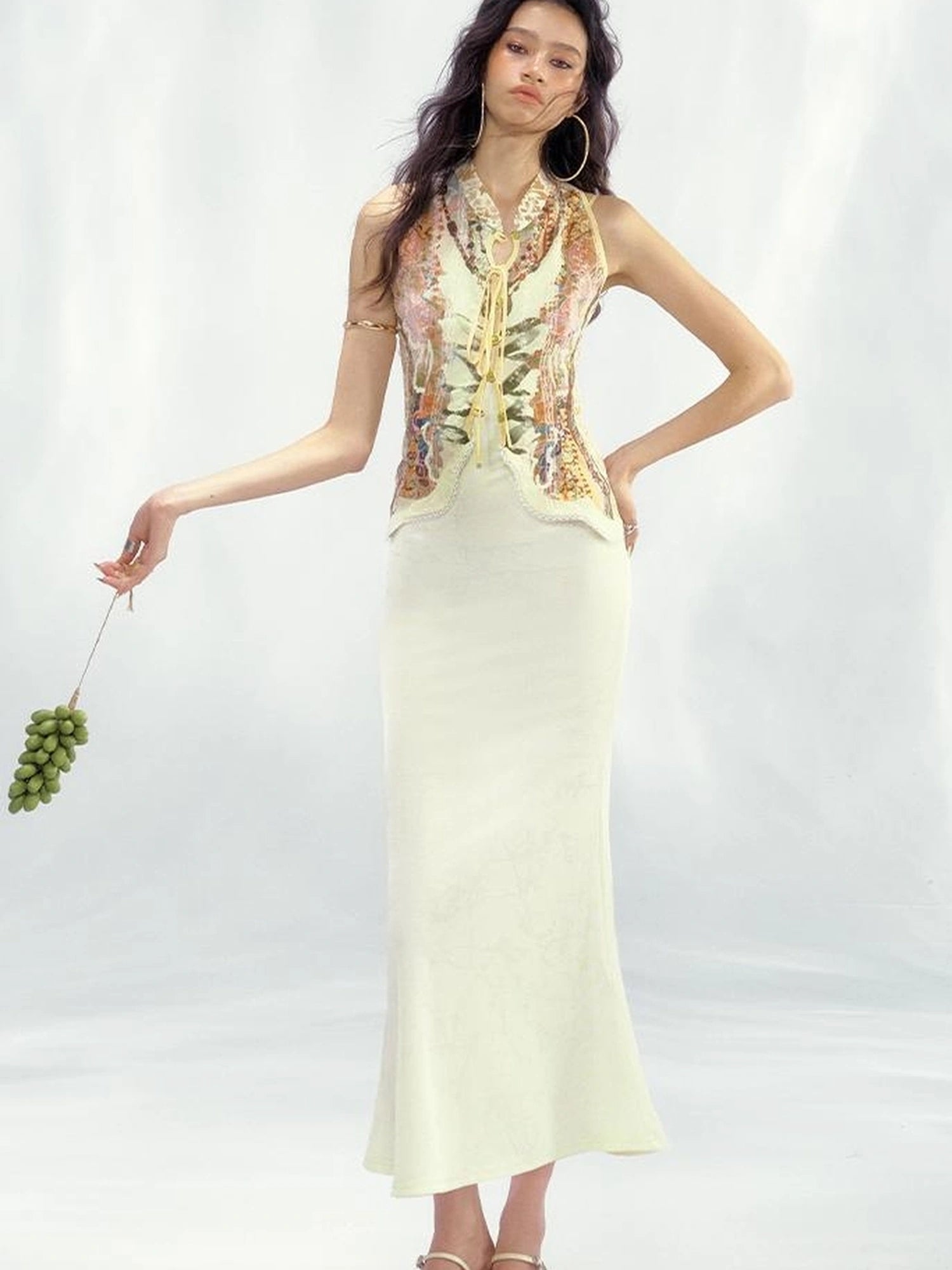 OfAkiva V-Neck T-Shirt Long-Sleeve Wrap Dress