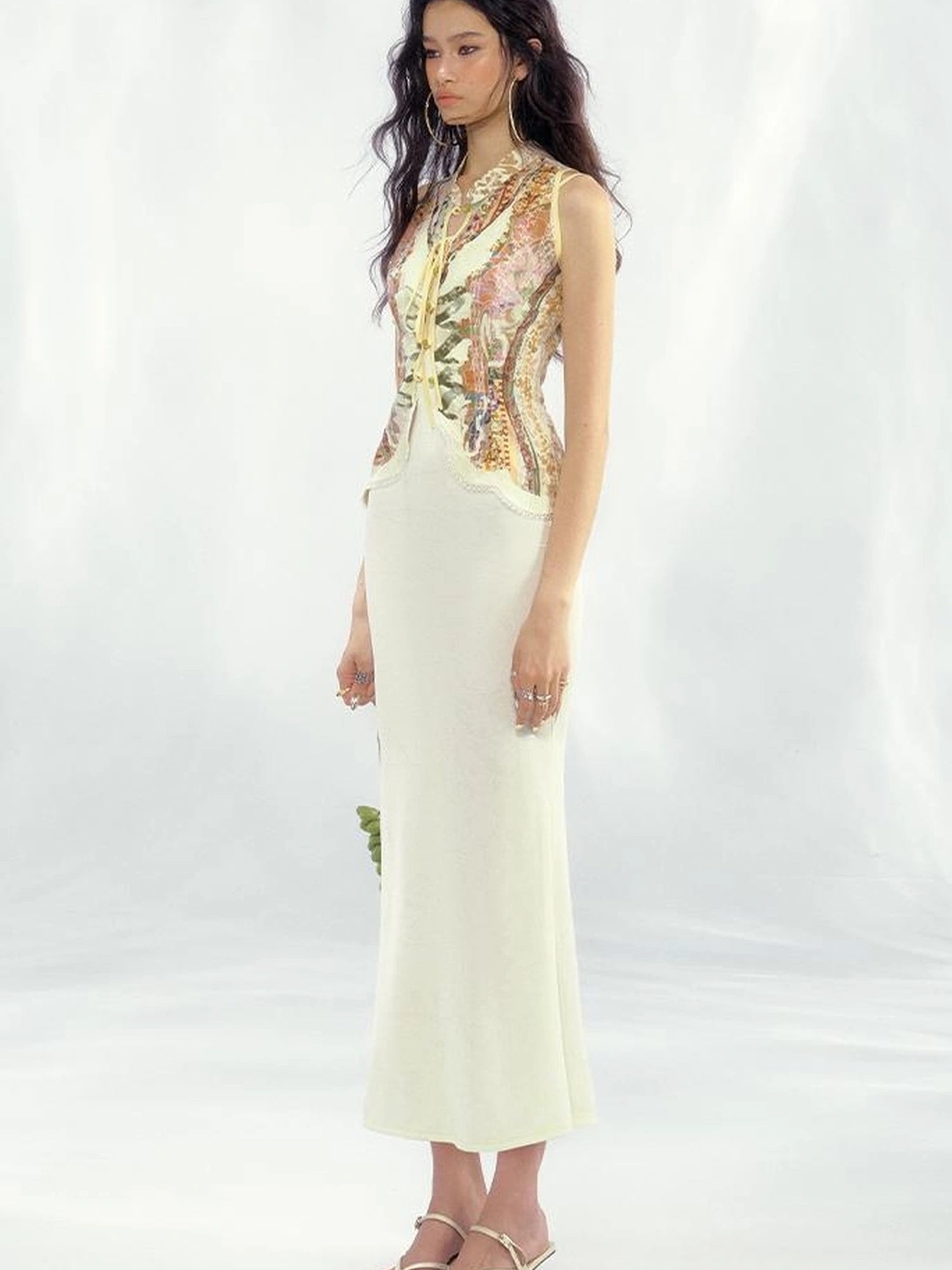 OfAkiva V-Neck T-Shirt Long-Sleeve Wrap Dress