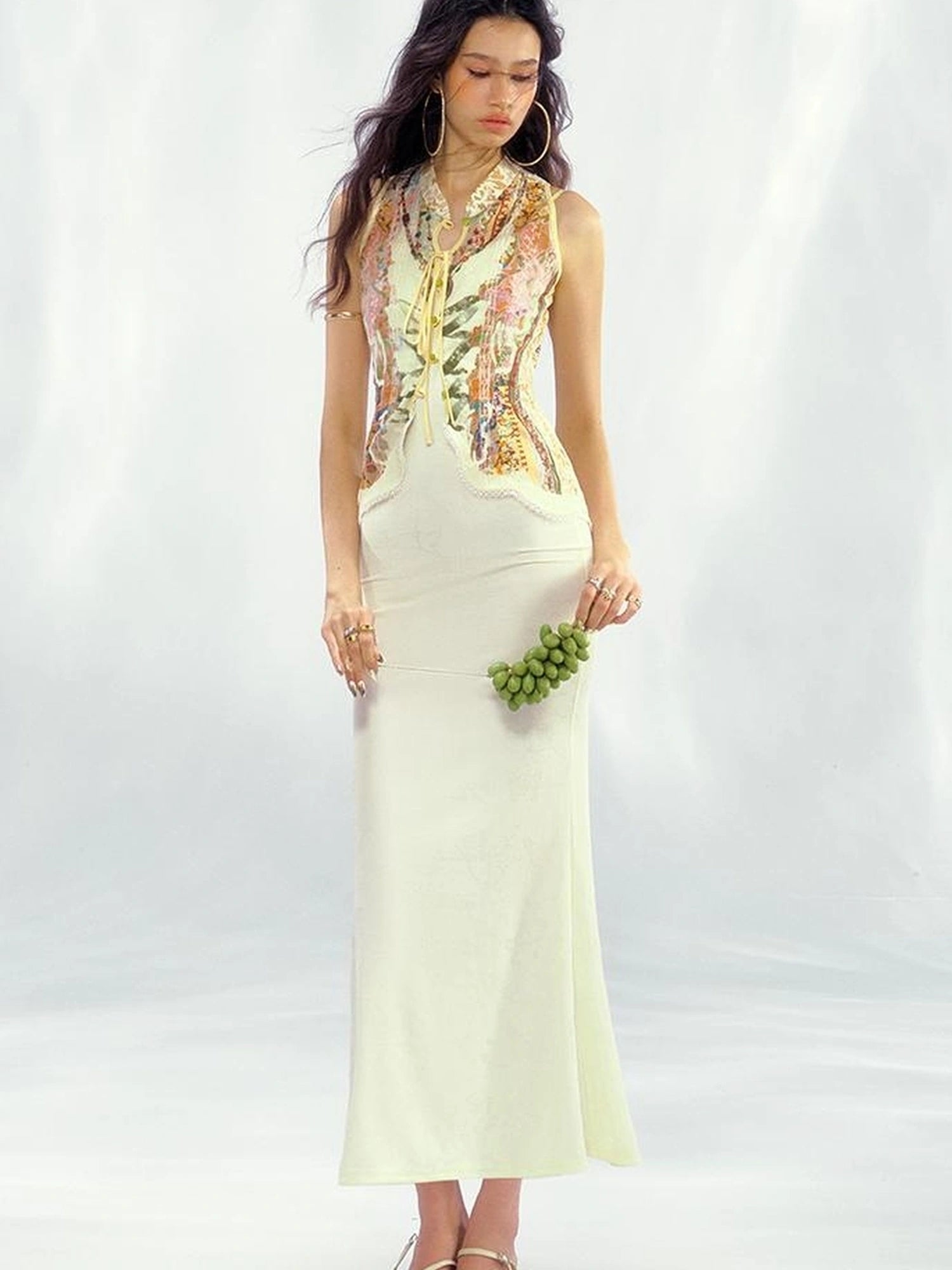 OfAkiva V-Neck T-Shirt Long-Sleeve Wrap Dress