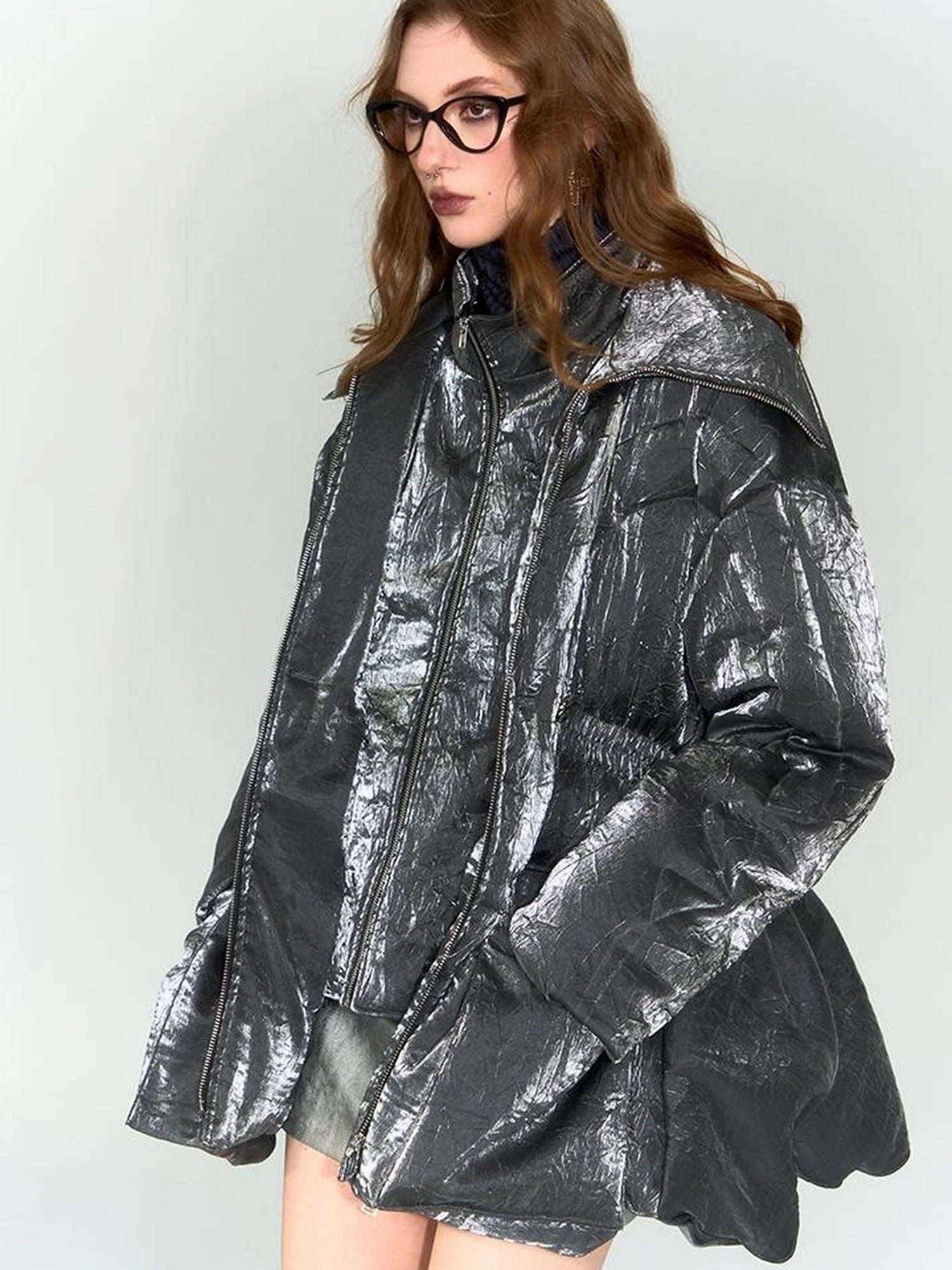 OfAkiva V-neck Quilted Down Jacket