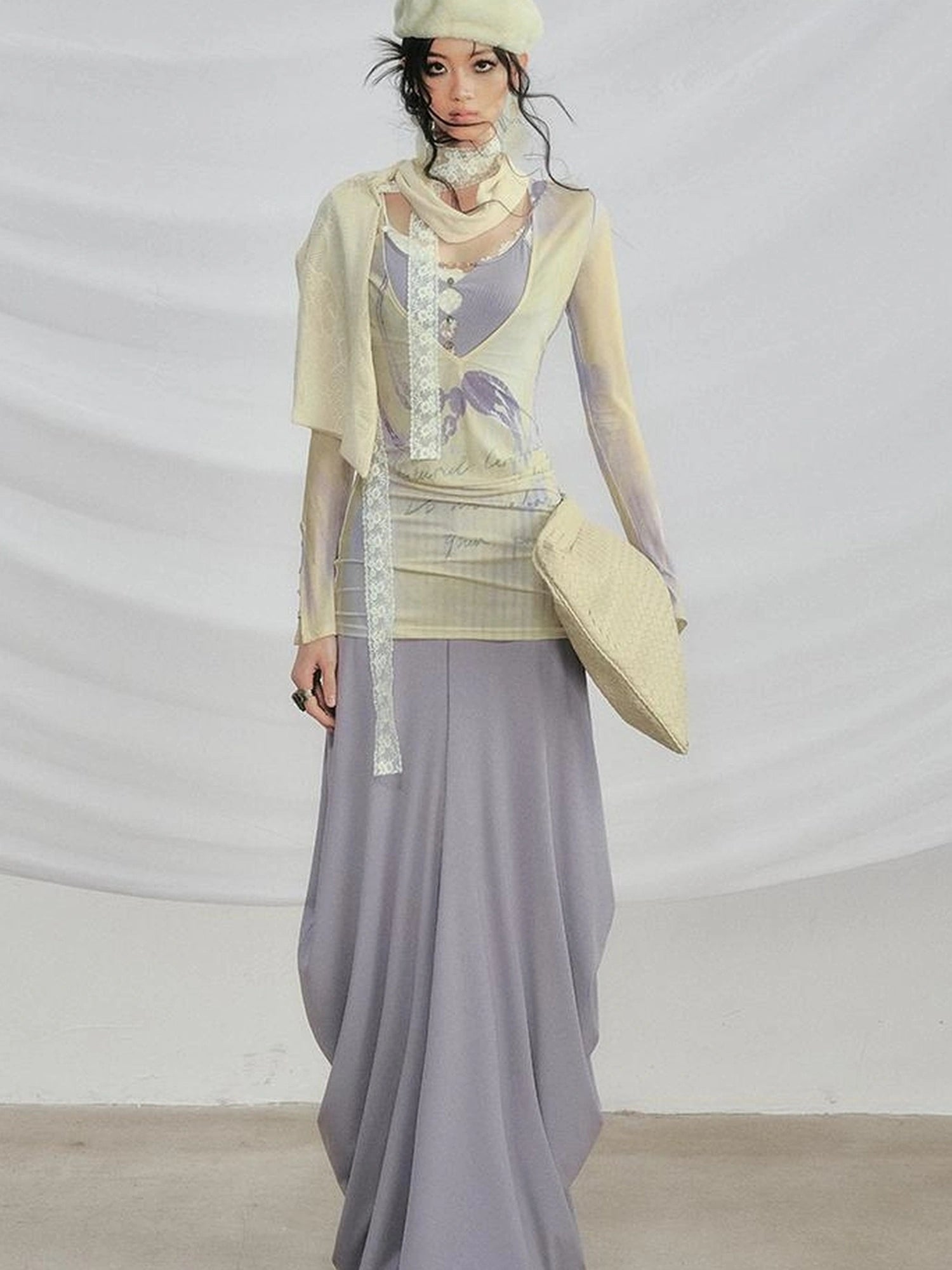 OfAkiva V-neck T-shirt Long Sleeve Relaxed Two Piece Dress