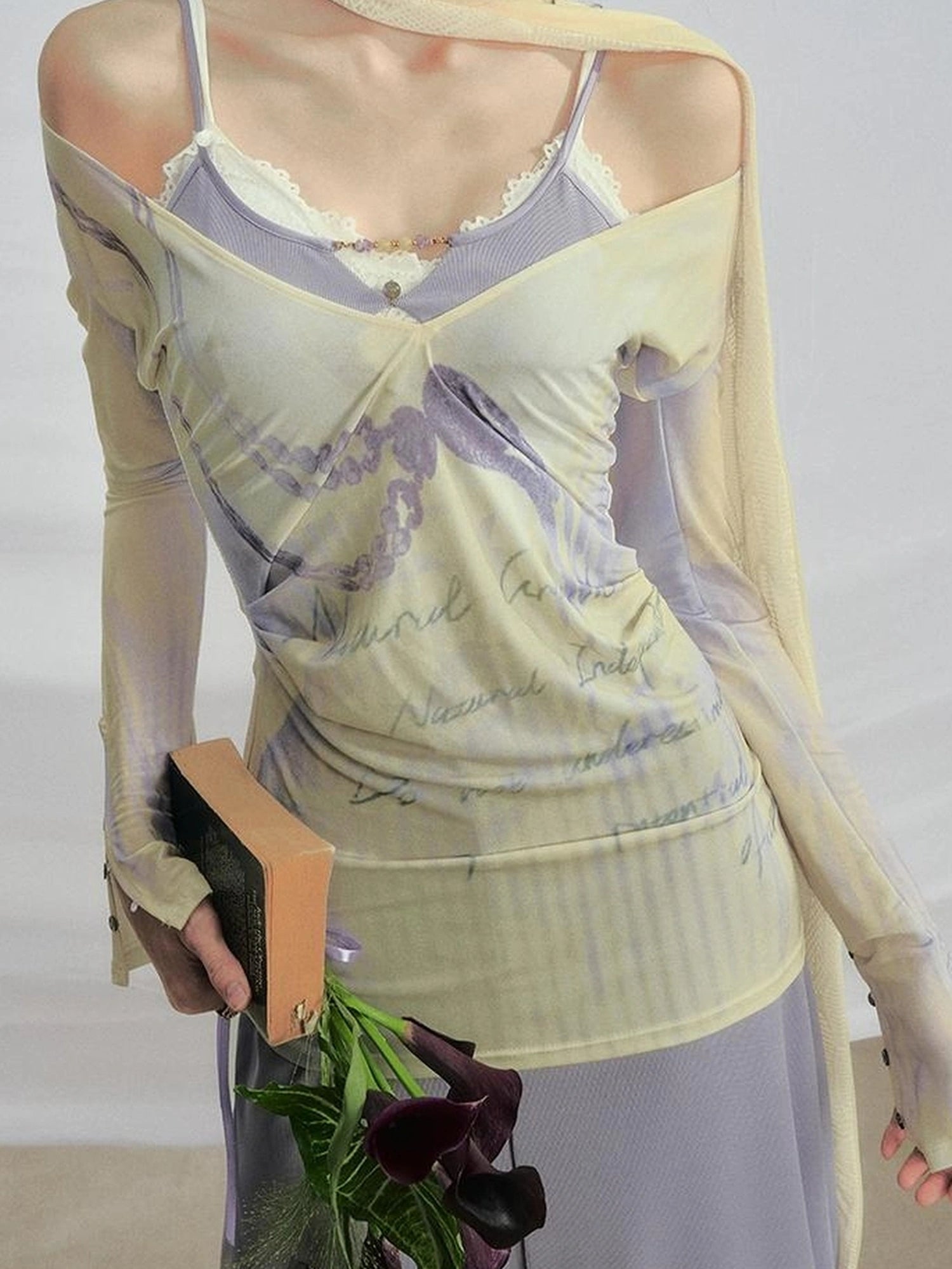 OfAkiva V-neck T-shirt Long Sleeve Relaxed Two Piece Dress