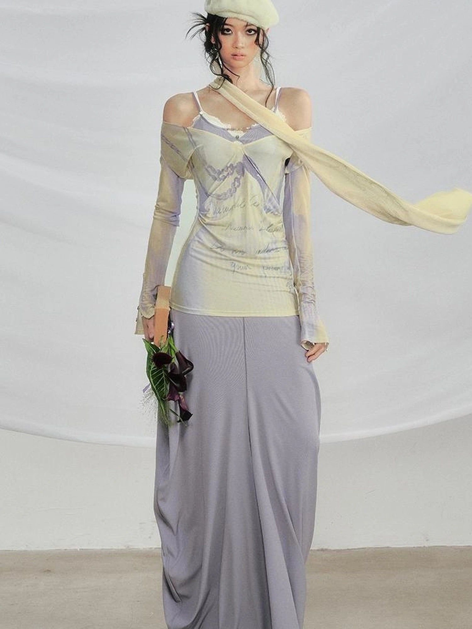 OfAkiva V-neck T-shirt Long Sleeve Relaxed Two Piece Dress