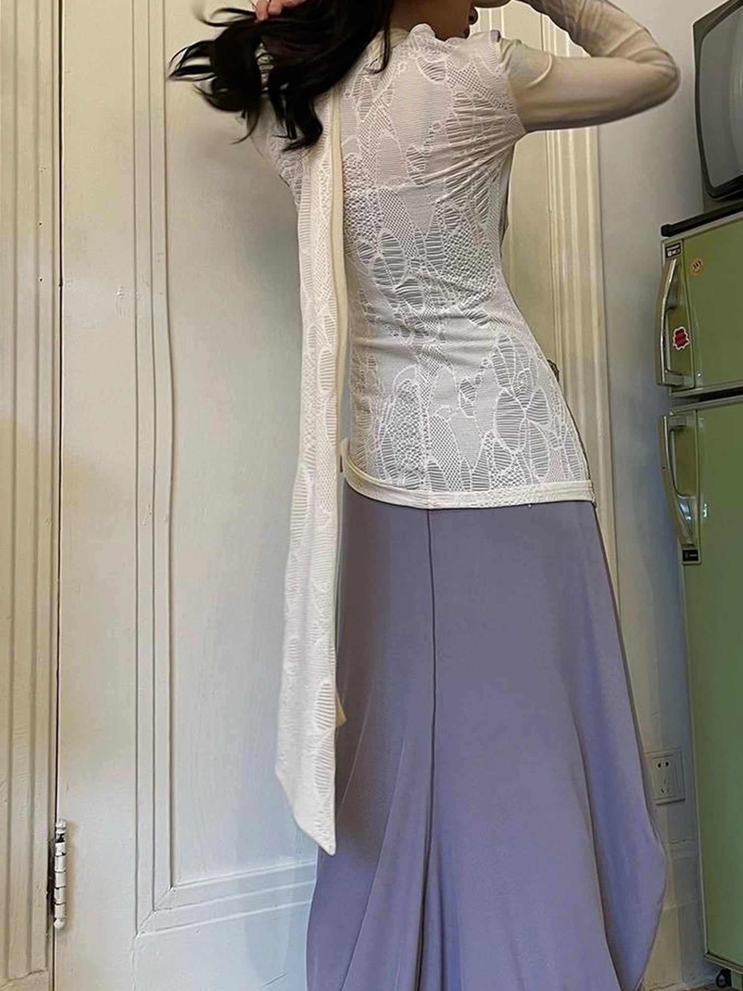 OfAkiva V-neck T-shirt Long Sleeve Relaxed Two Piece Dress