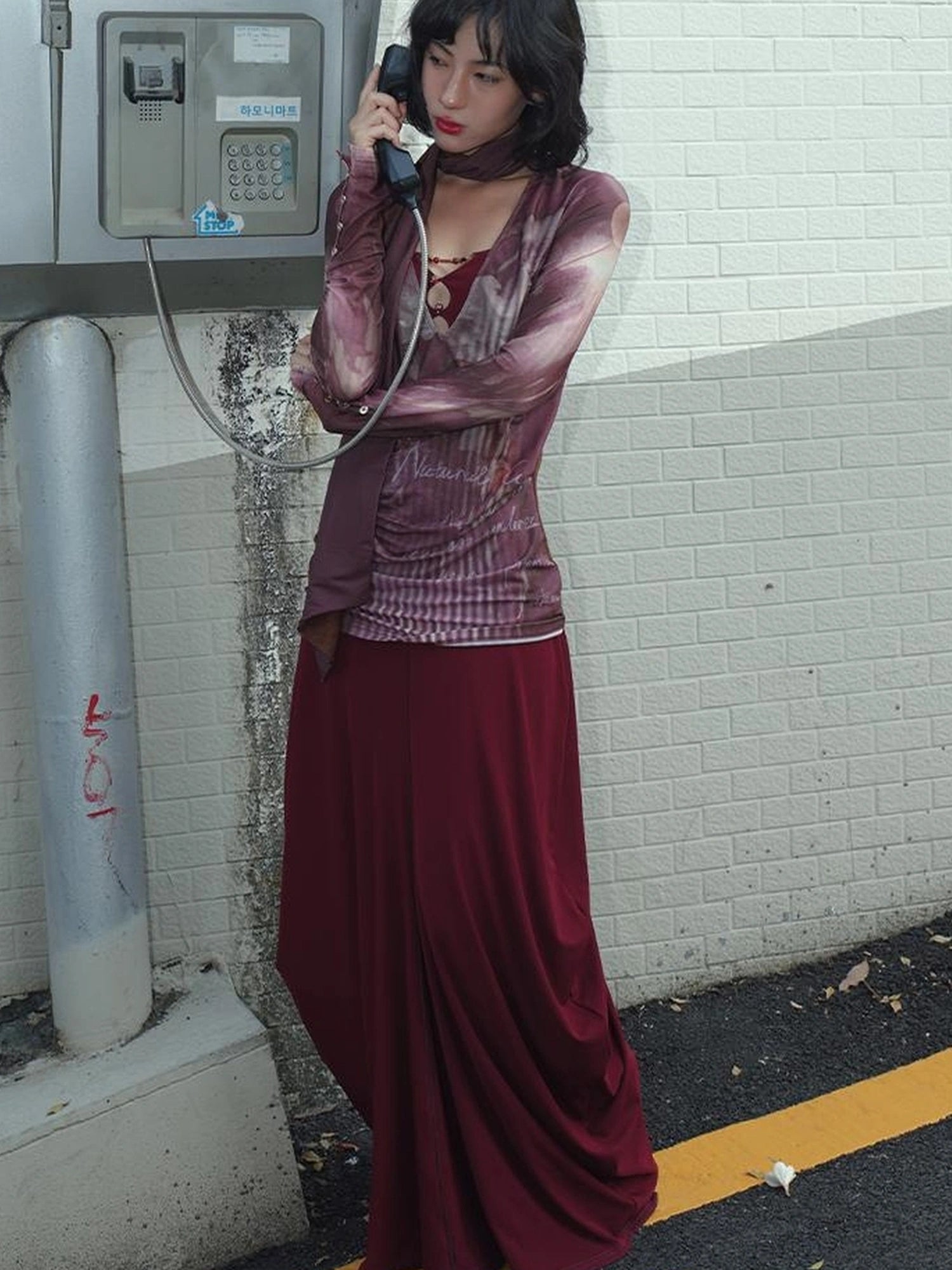 OfAkiva V-neck T-shirt Long Sleeve Relaxed Two Piece Dress