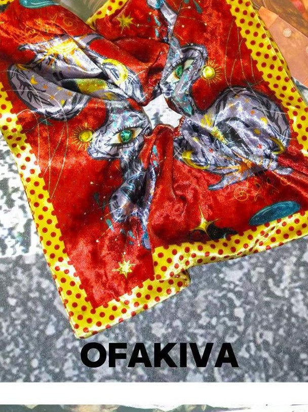 OfAkiva Vintage Original Hand Drawn Polka Dot Print Women&