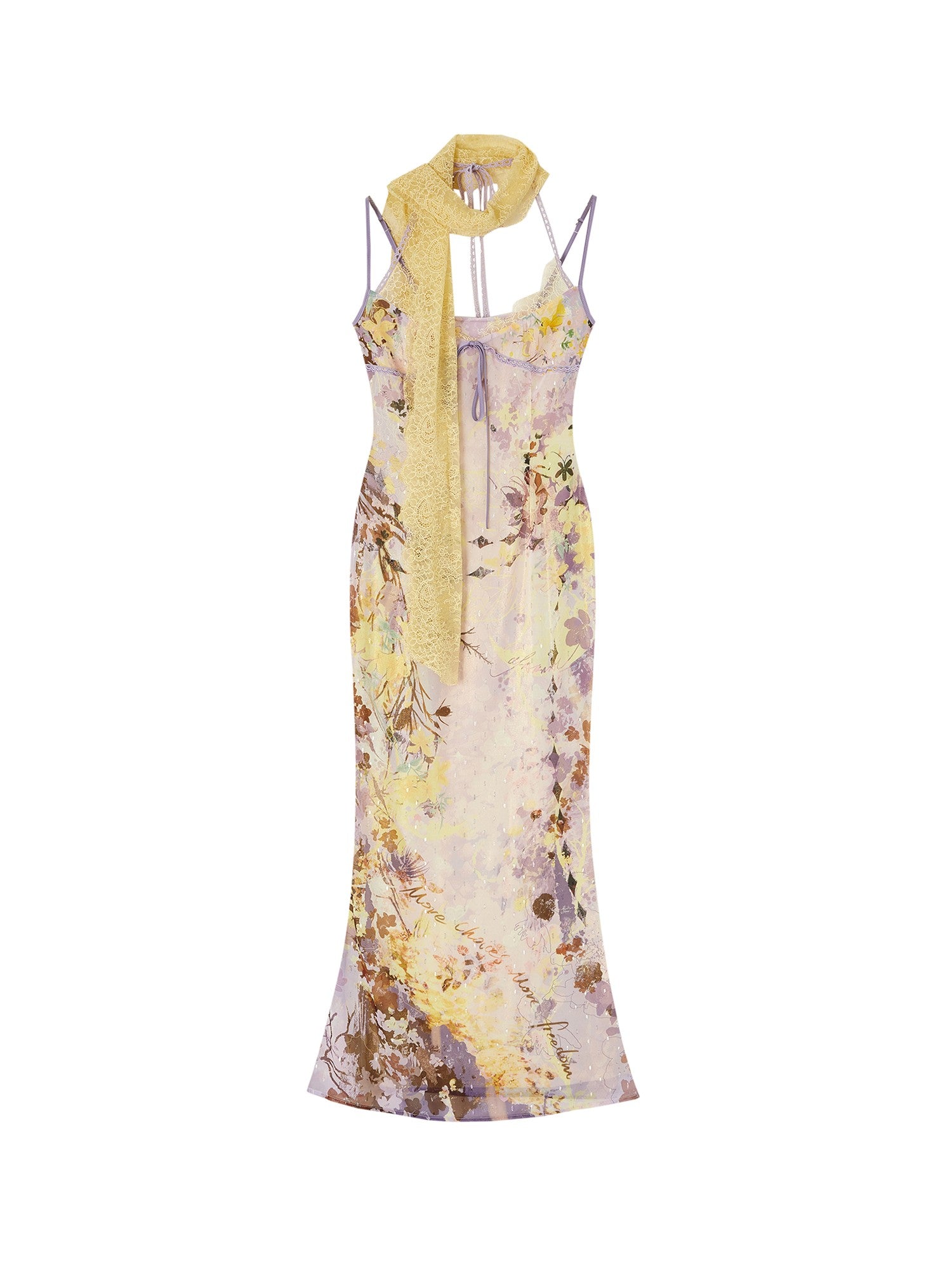 OfAkiva Watercolor Floral Oil Painting High Waist Women&