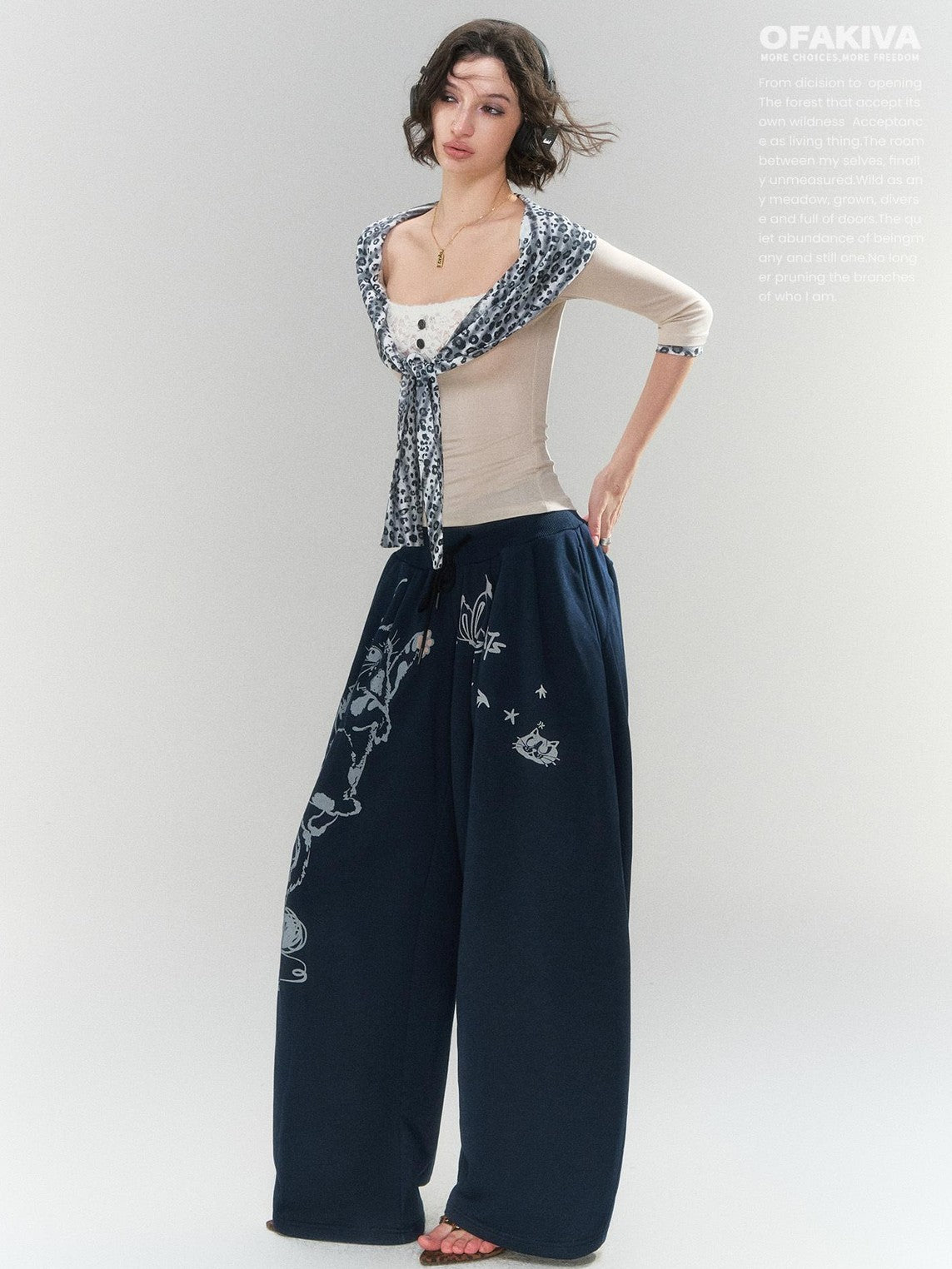 OfAkiva Y2k Faux Layered Knit Slim Fit Women&