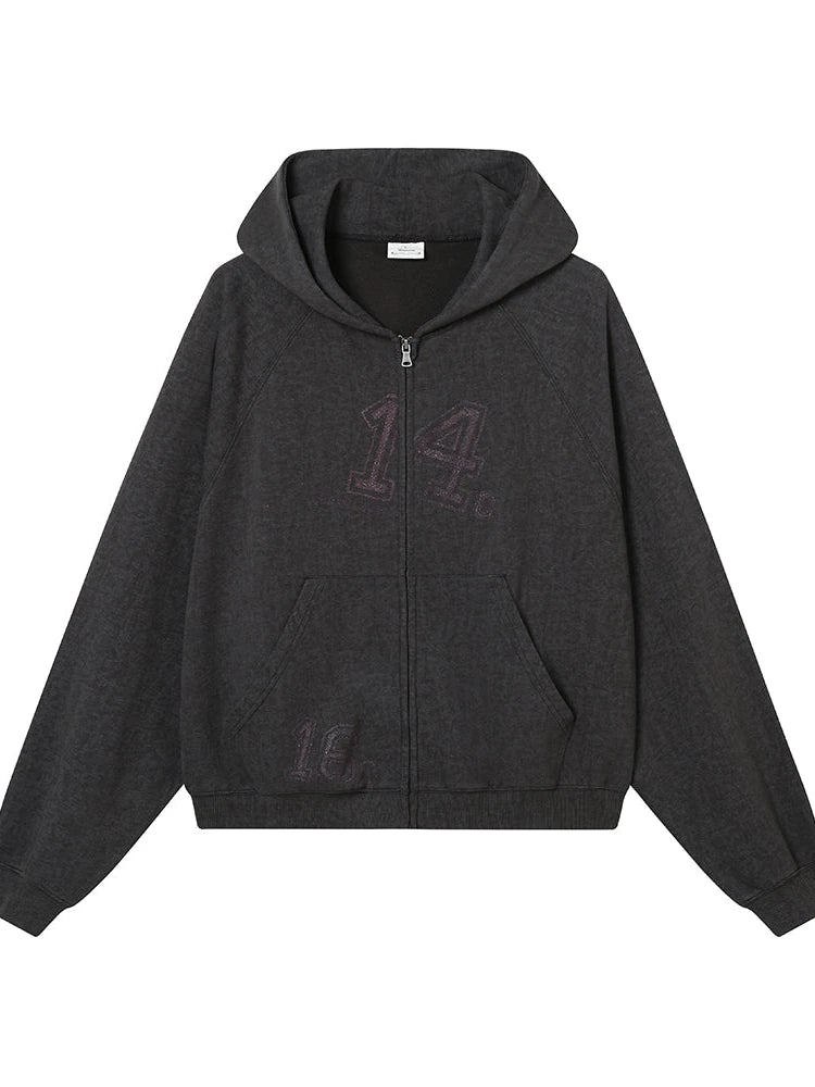 Renaissance Washed Hoodie V-Neck T-Shirt Long-Sleeve