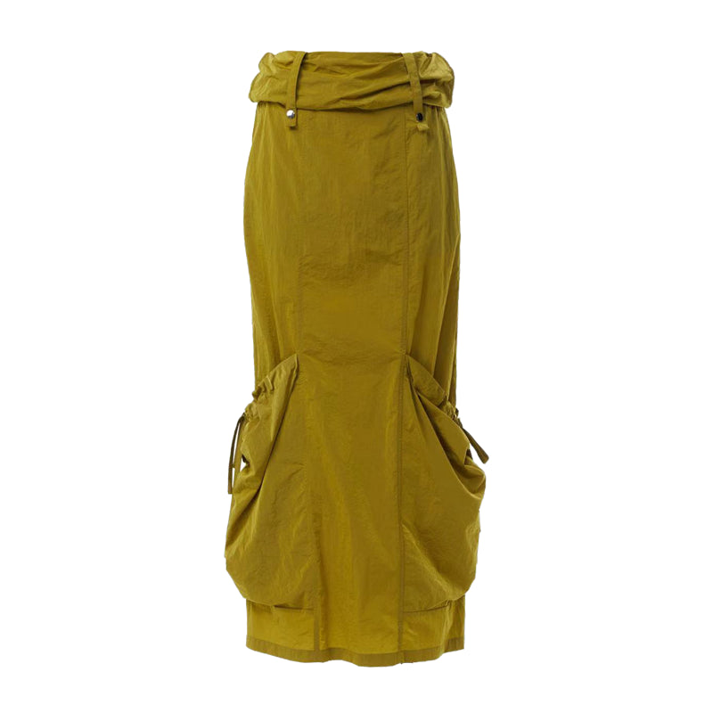 YOSHUYUKI Straight Leg Utility Skirt With Side Pockets