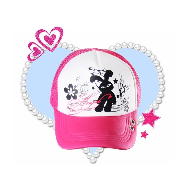Oogreenapple_Kpop_Rabbit_Print_Adjustable_Breathable_Women&