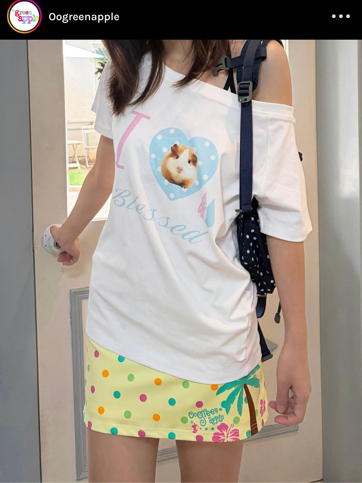 Oogreenapple Printed A Line Mid Rise Polyester Women&