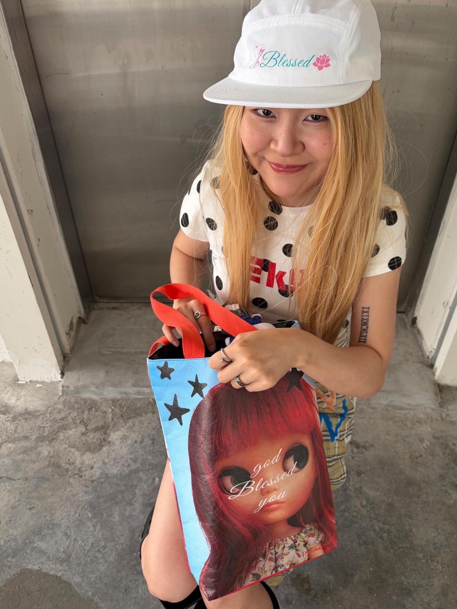 Oogreenapple Red Hair Doll Blue Sky Y2k Quirky Women&