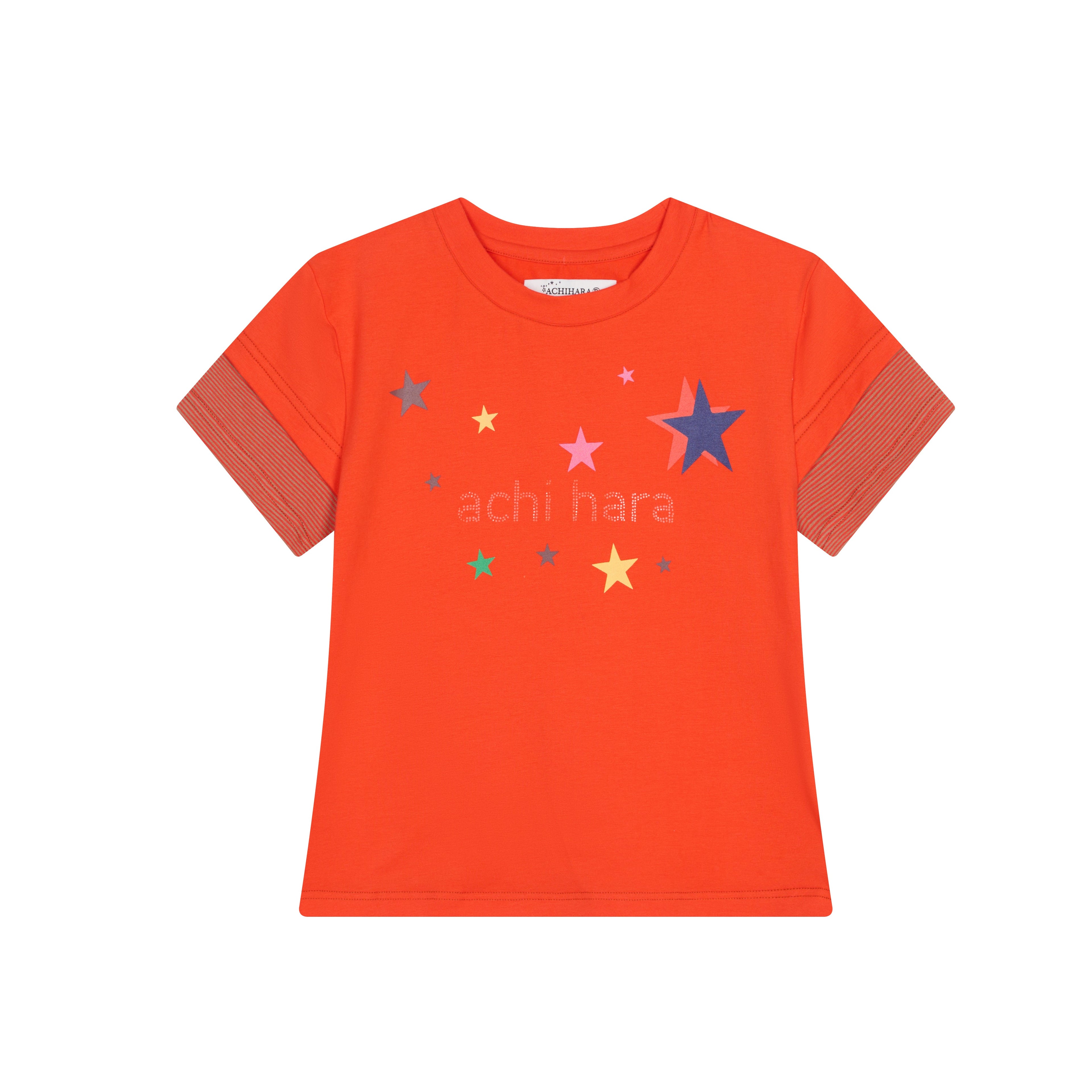 Achihara Jumping Sugar Starry Tee V Neck T Shirt Long Sleeve