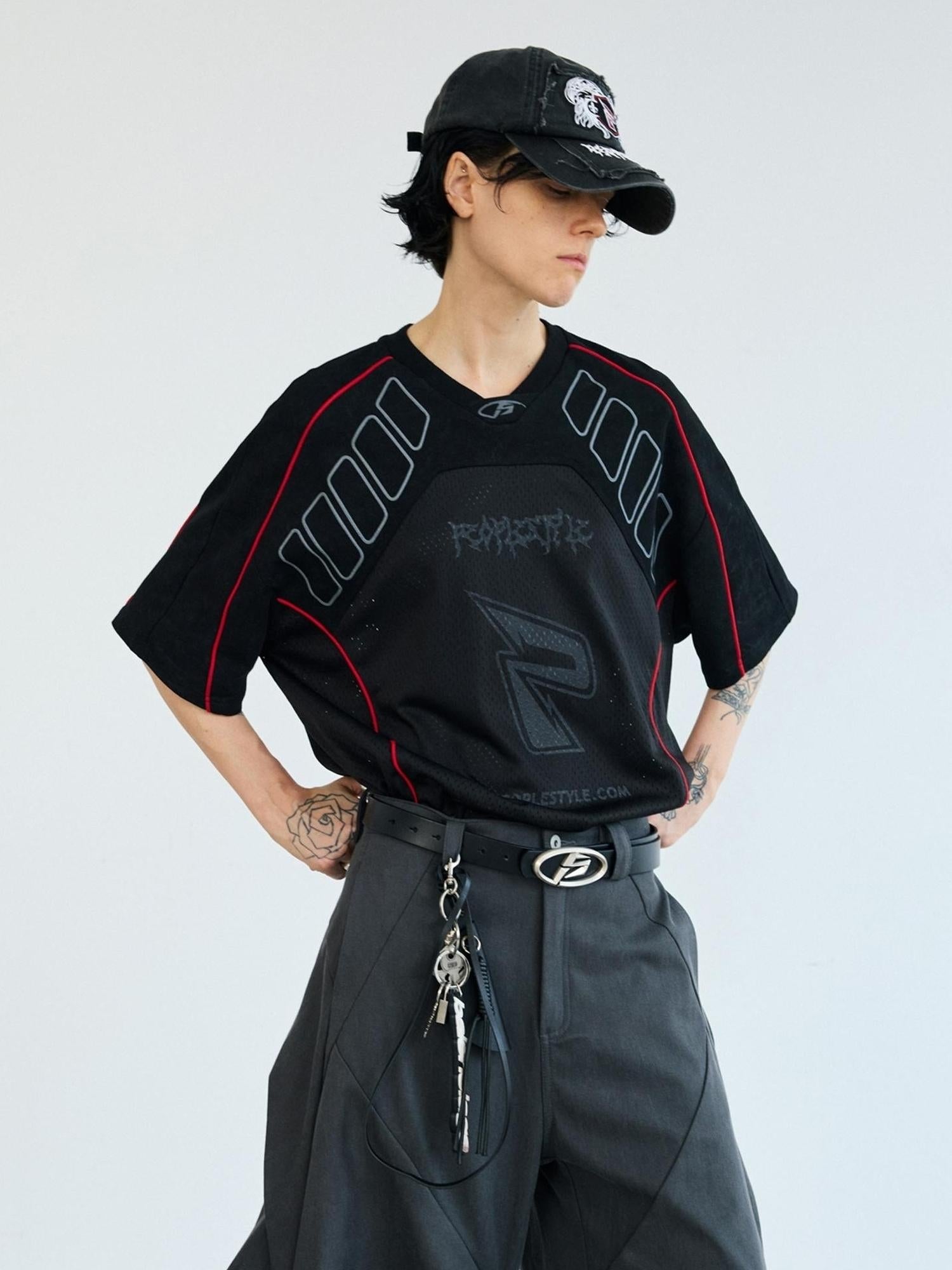 PEOPLESENSE Original Racing Quick Dry Loose Fit Breathable T Shirt
