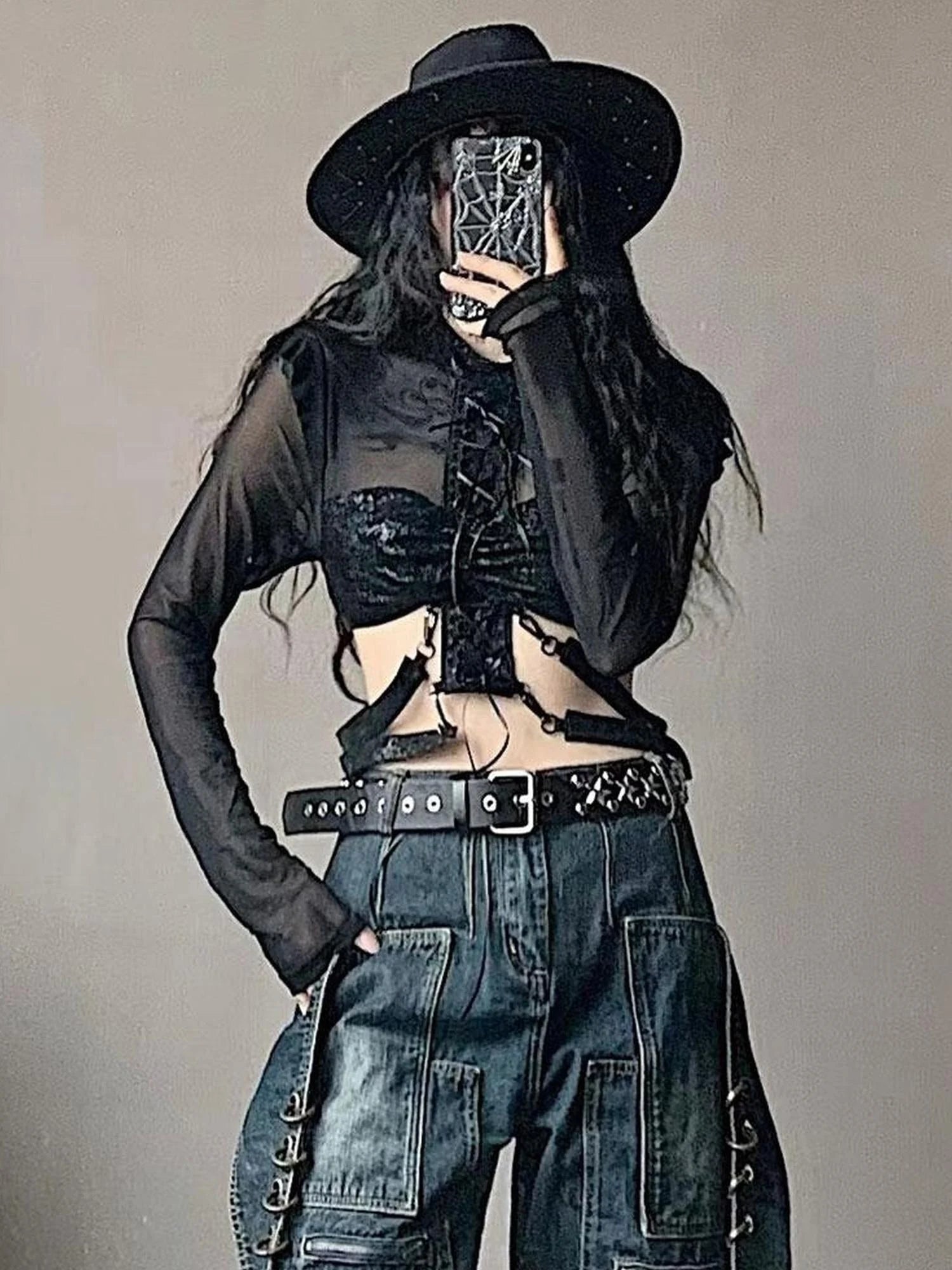 Original Mesh Top Blouses