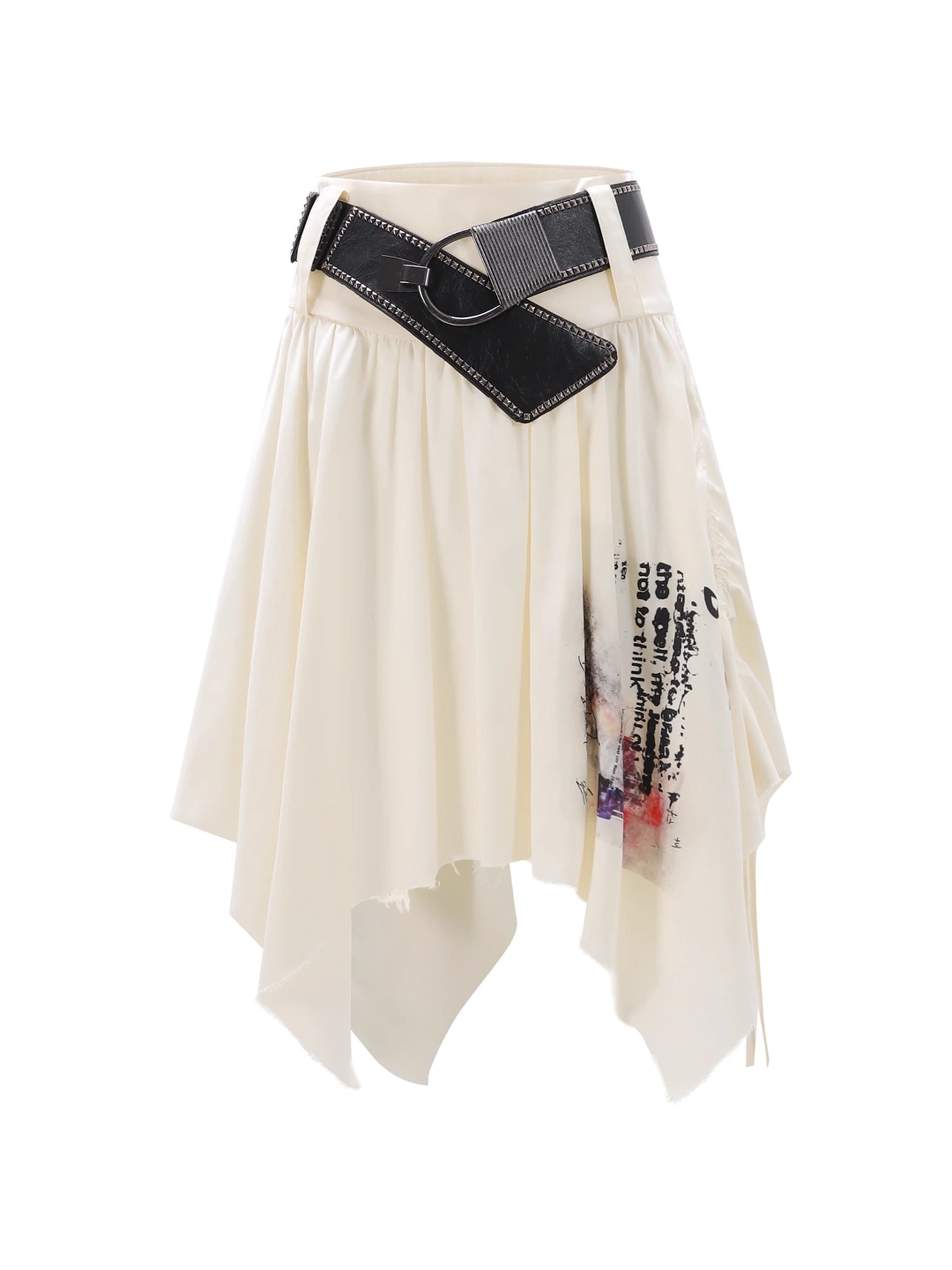 Outmode_Distressed_Print_Asymmetrical_Ruffle_Skirt_MISSTT