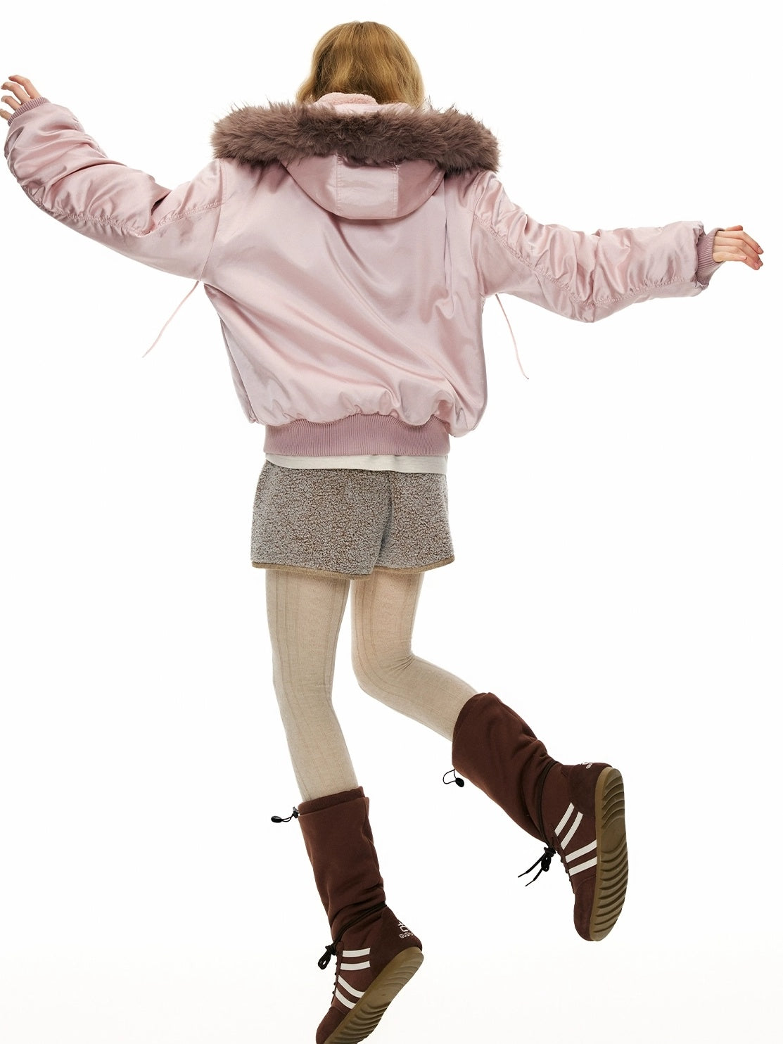 OuttheBlue Animal Print Applique Casual Drawstring Mid Rise Relaxed Women Mocha Pants