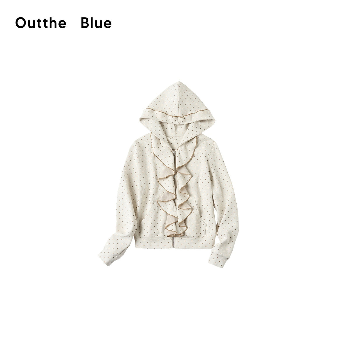 OuttheBlue_Beige_Polka_Dot_Ruffle_Trim_Slim_Fit_Women&