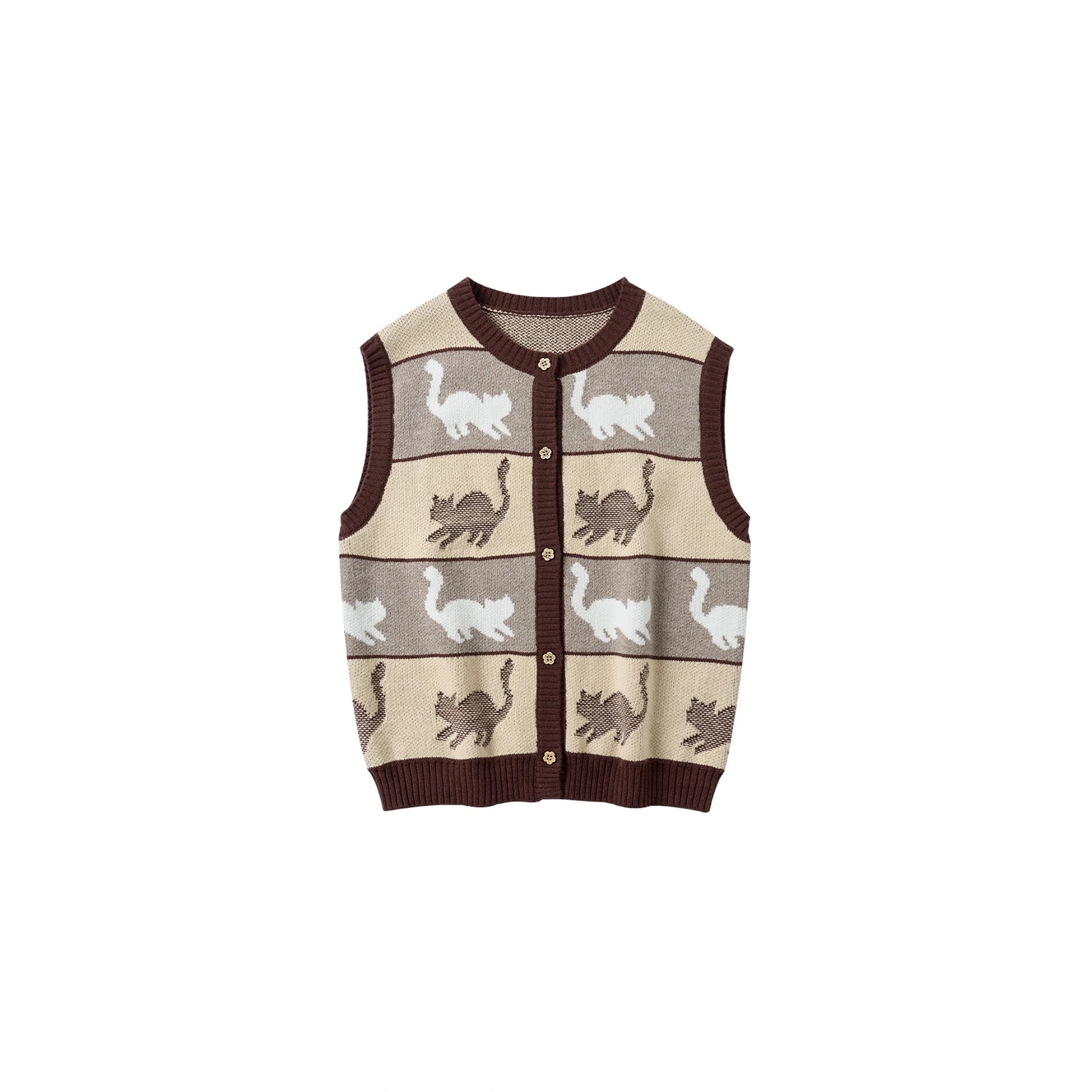 OuttheBlue_Blue_Cat_Waltz_Knit_Vest_V-neck_T-shirt_Long_Sleeve_MISSTT