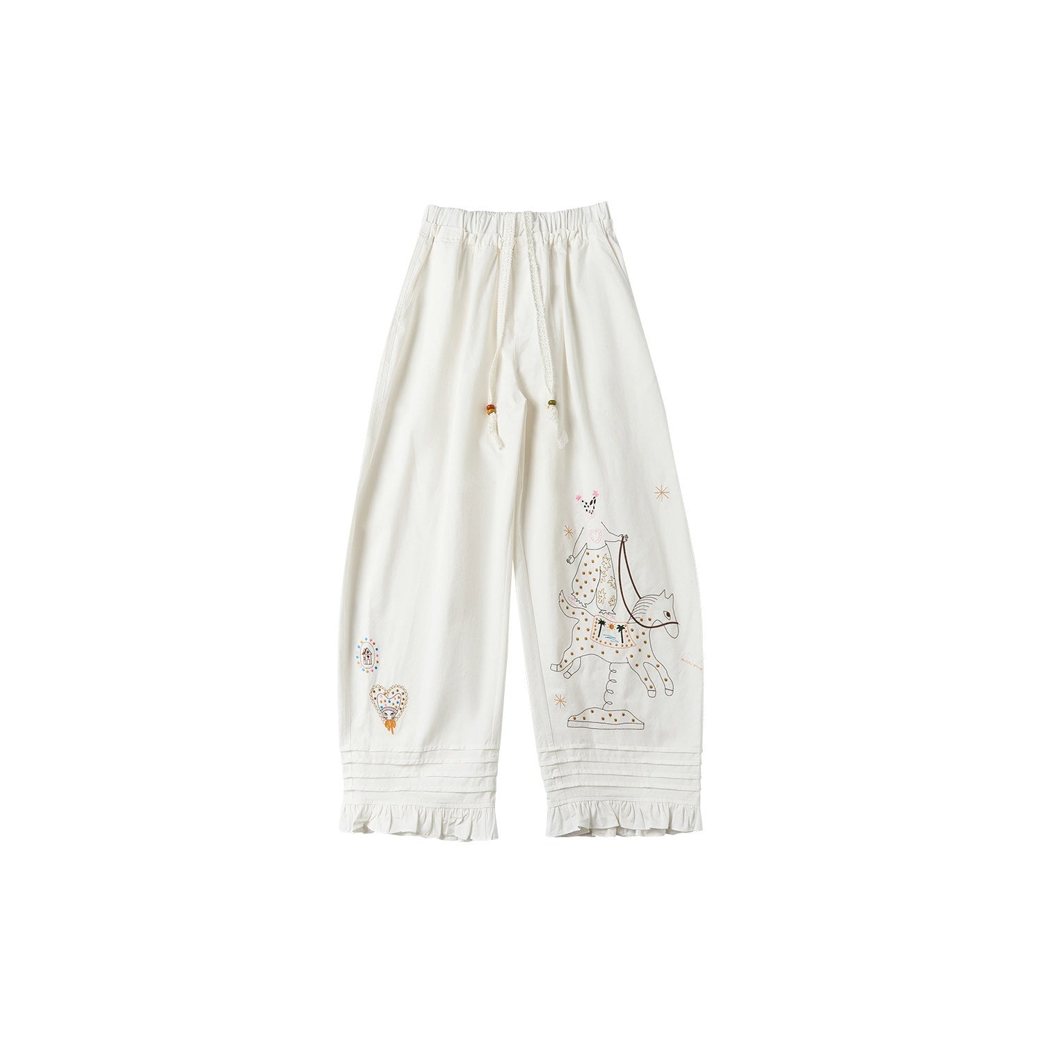 OuttheBlue_Circus_Character_Embroidered_Ruffle_Curved_Cut_Relaxed_Women&