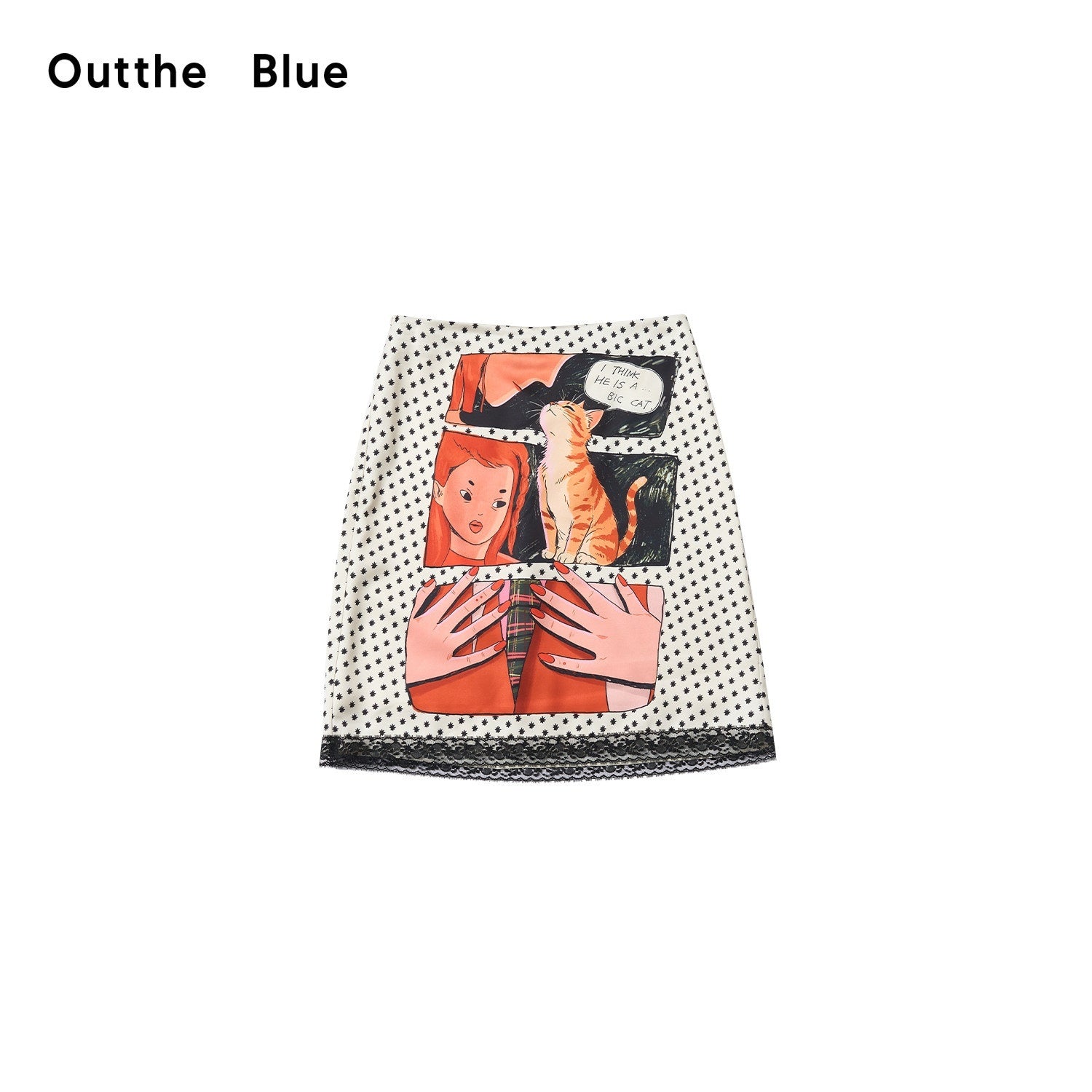 OuttheBlue_Comic_Print_Lace_Trim_Straight_Cut_Women&