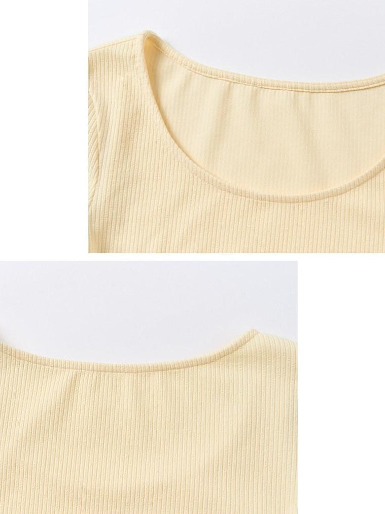 OuttheBlue Cotton Blend Stretch Slim Fit Cropped Casual Top For Women Long Sleeve T-Shirts