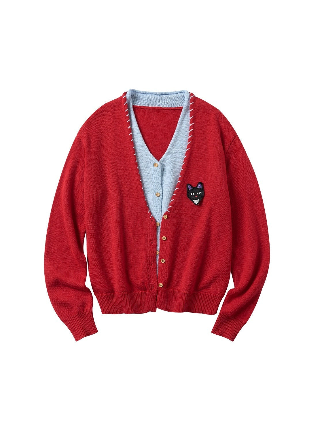 OuttheBlue_Cozy_Wool_Blend_Contrast_Layered_Look_V-neck_Button_Front_Women_Knit_Cardigans_MISSTT