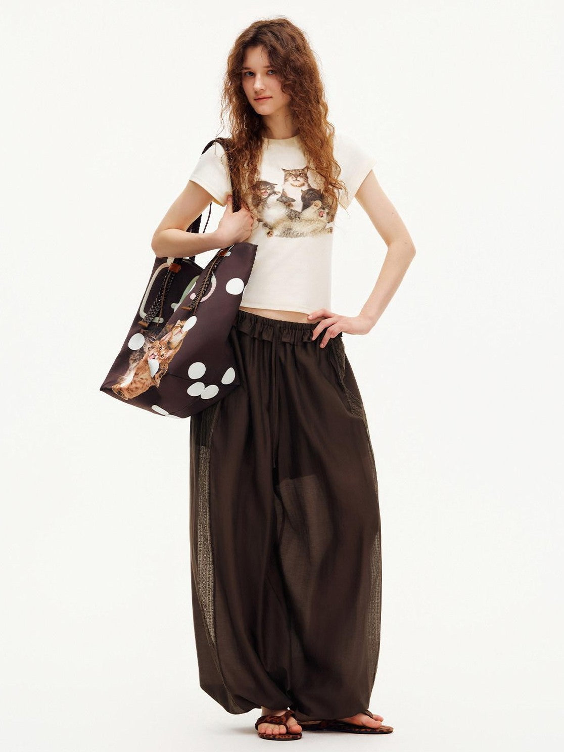OuttheBlue Deep Chocolate Brown Lace Cutout Ruffle Peony Pocket Women&
