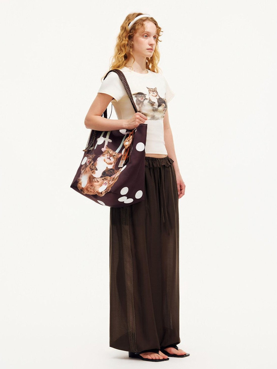 OuttheBlue Deep Chocolate Brown Lace Cutout Ruffle Peony Pocket Women&