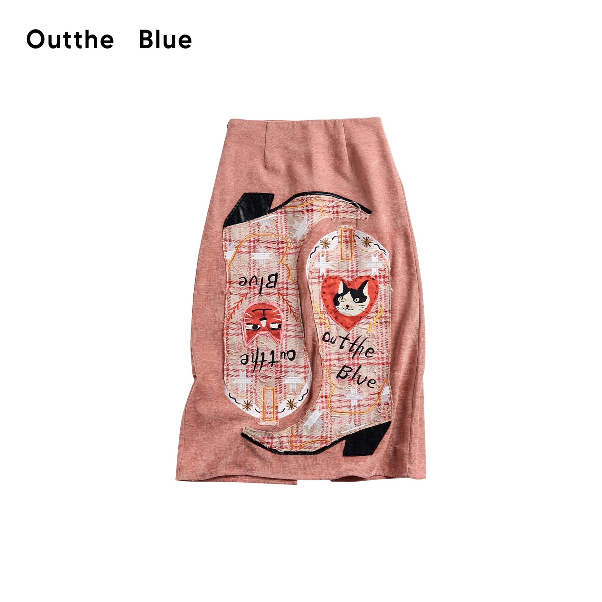OuttheBlue_Embroidered_Cat_Knight_Chenille_Midi_Skirt_MISSTT