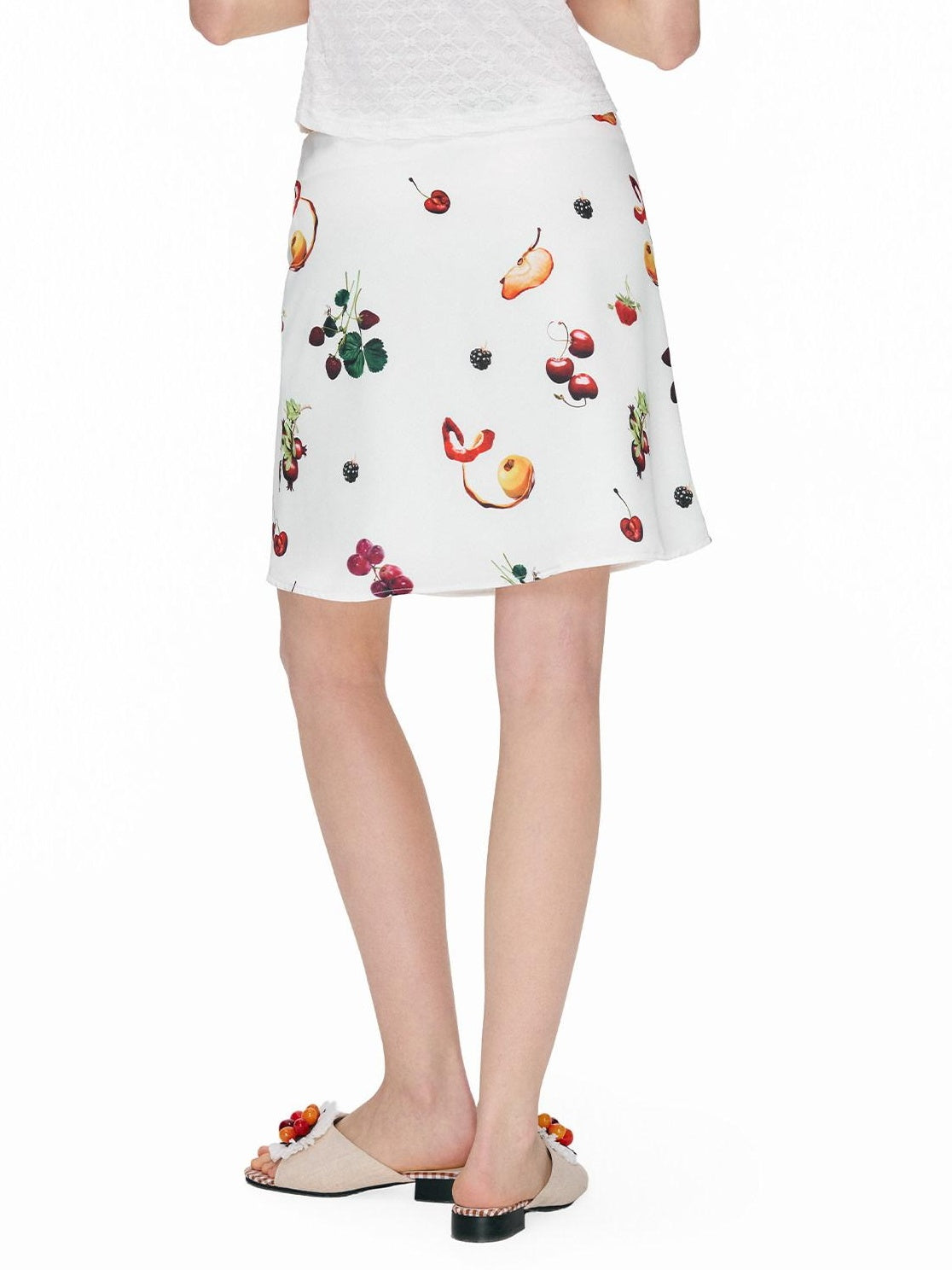 OuttheBlue High Waist Silky Printed Mermaid Slim Fit Women Side Slit Midi Skirts