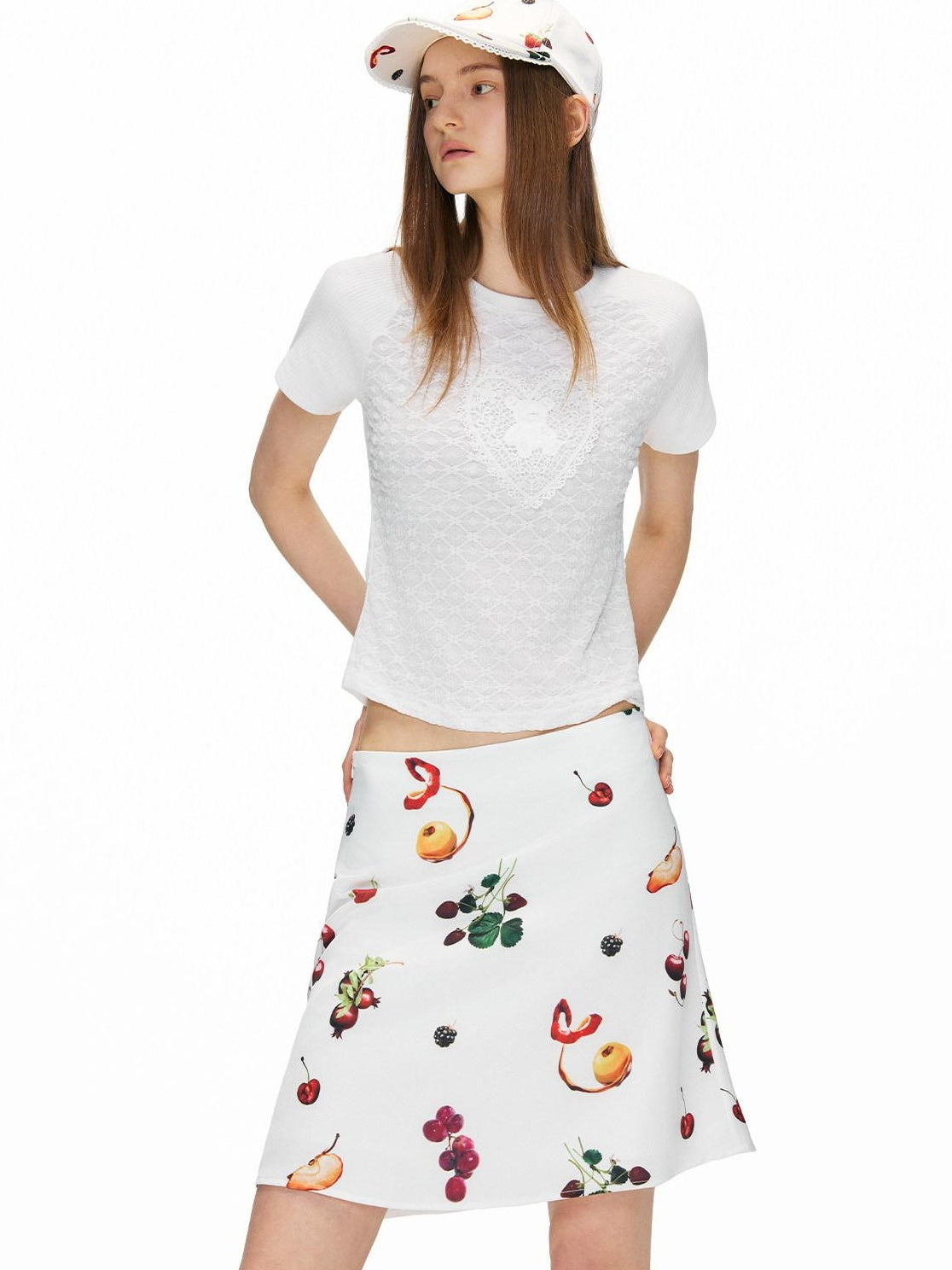 OuttheBlue High Waist Silky Printed Mermaid Slim Fit Women Side Slit Midi Skirts