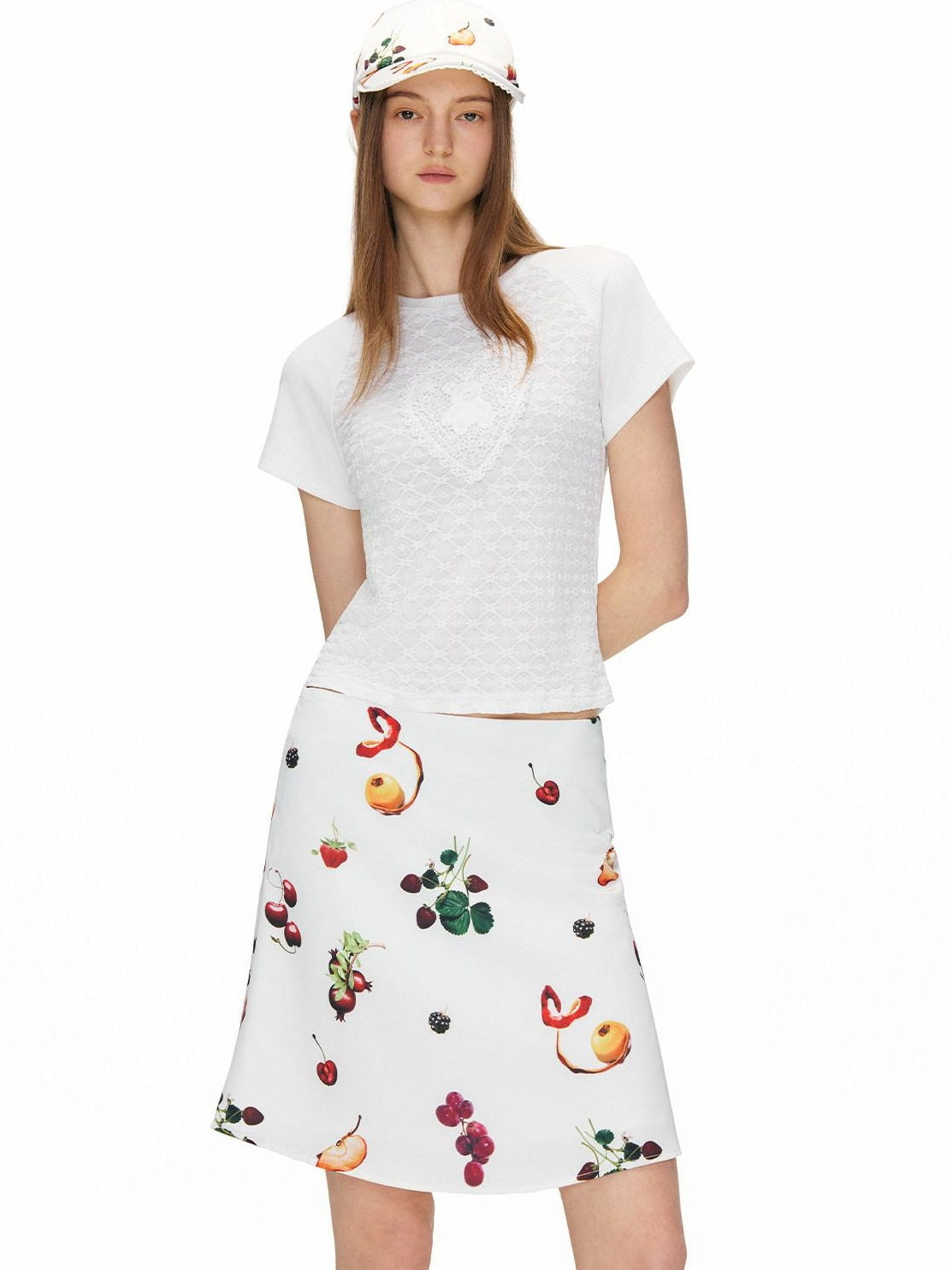 OuttheBlue High Waist Silky Printed Mermaid Slim Fit Women Side Slit Midi Skirts