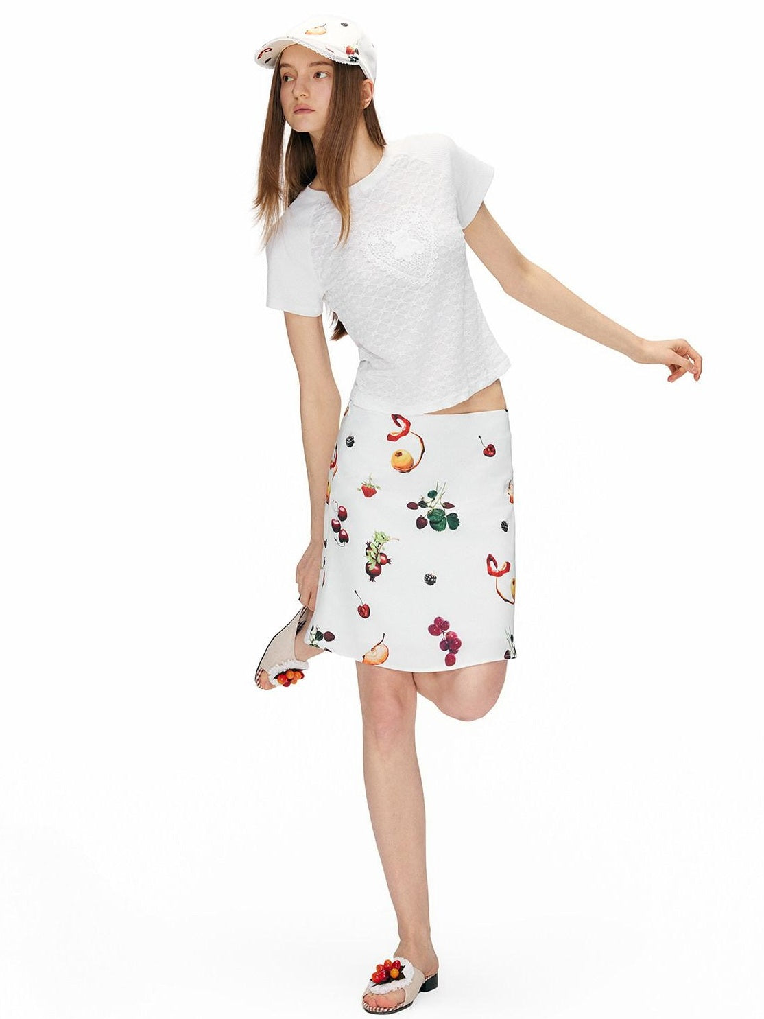 OuttheBlue High Waist Silky Printed Mermaid Slim Fit Women Side Slit Midi Skirts