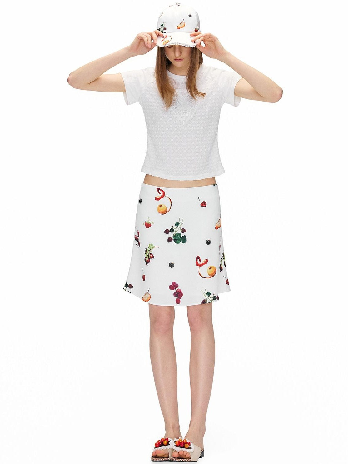 OuttheBlue High Waist Silky Printed Mermaid Slim Fit Women Side Slit Midi Skirts