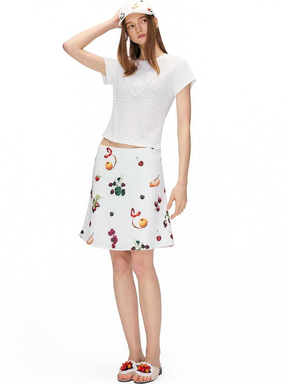 OuttheBlue High Waist Silky Printed Mermaid Slim Fit Women Side Slit Midi Skirts