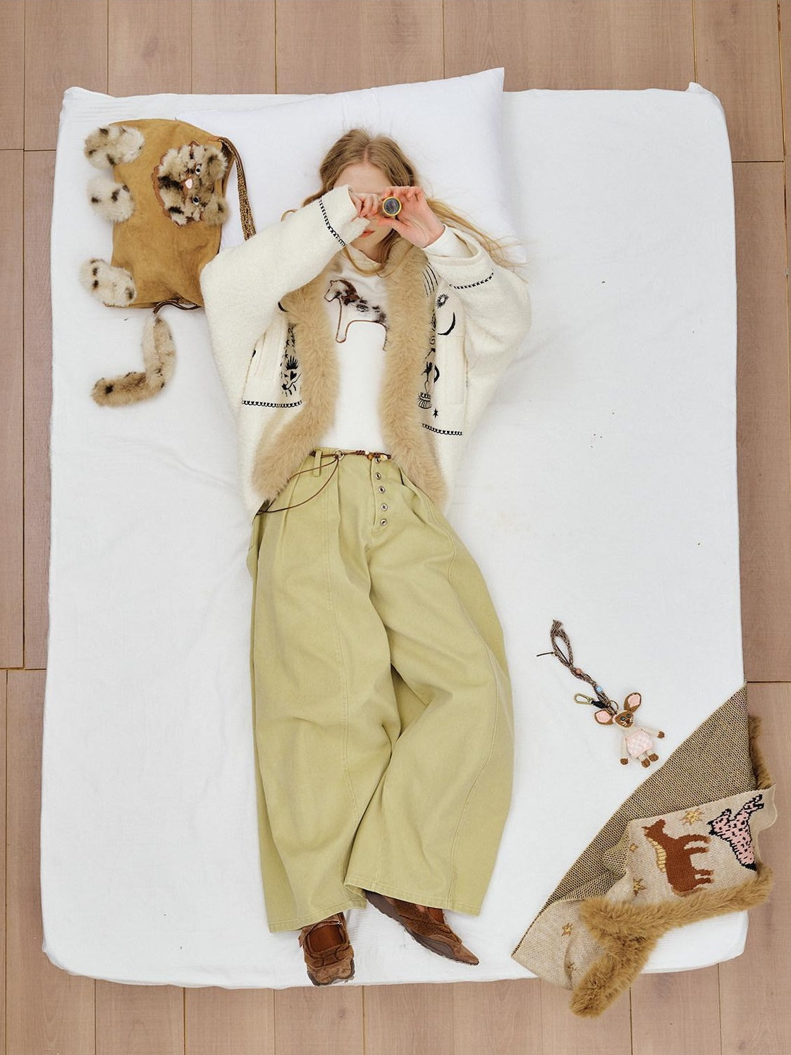 OuttheBlue High Waist Washed Cotton Comfort Casual Solid Khaki Coffee Women Wide Leg Pants
