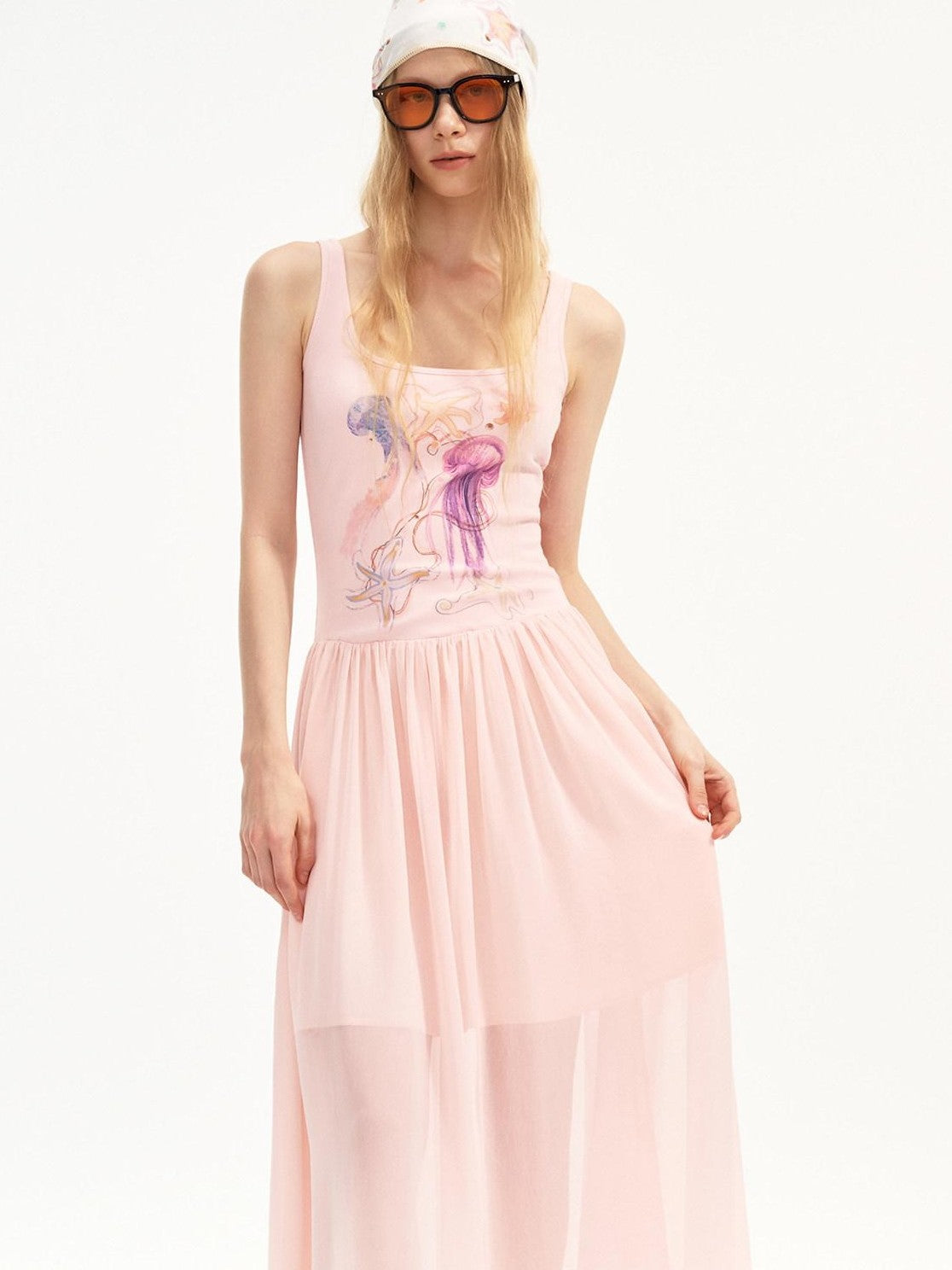 OuttheBlue Jellyfish Print Square Neck Women&