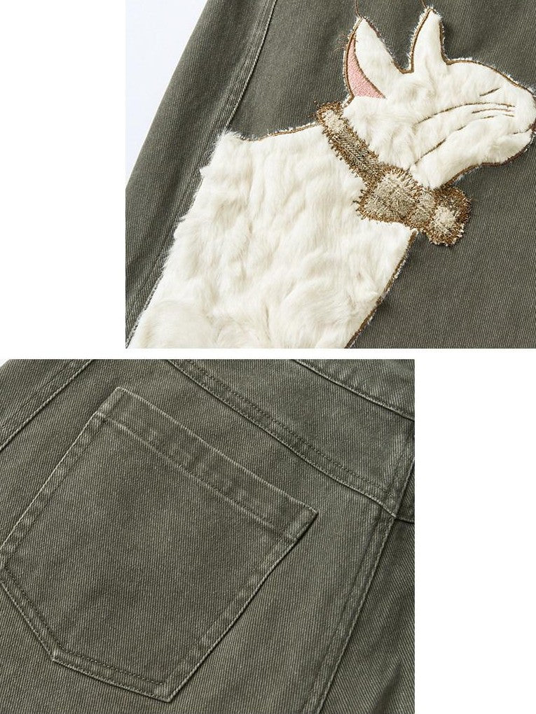 OuttheBlue Jungle Animal Heavy Patch Applique Curved Cut Women&