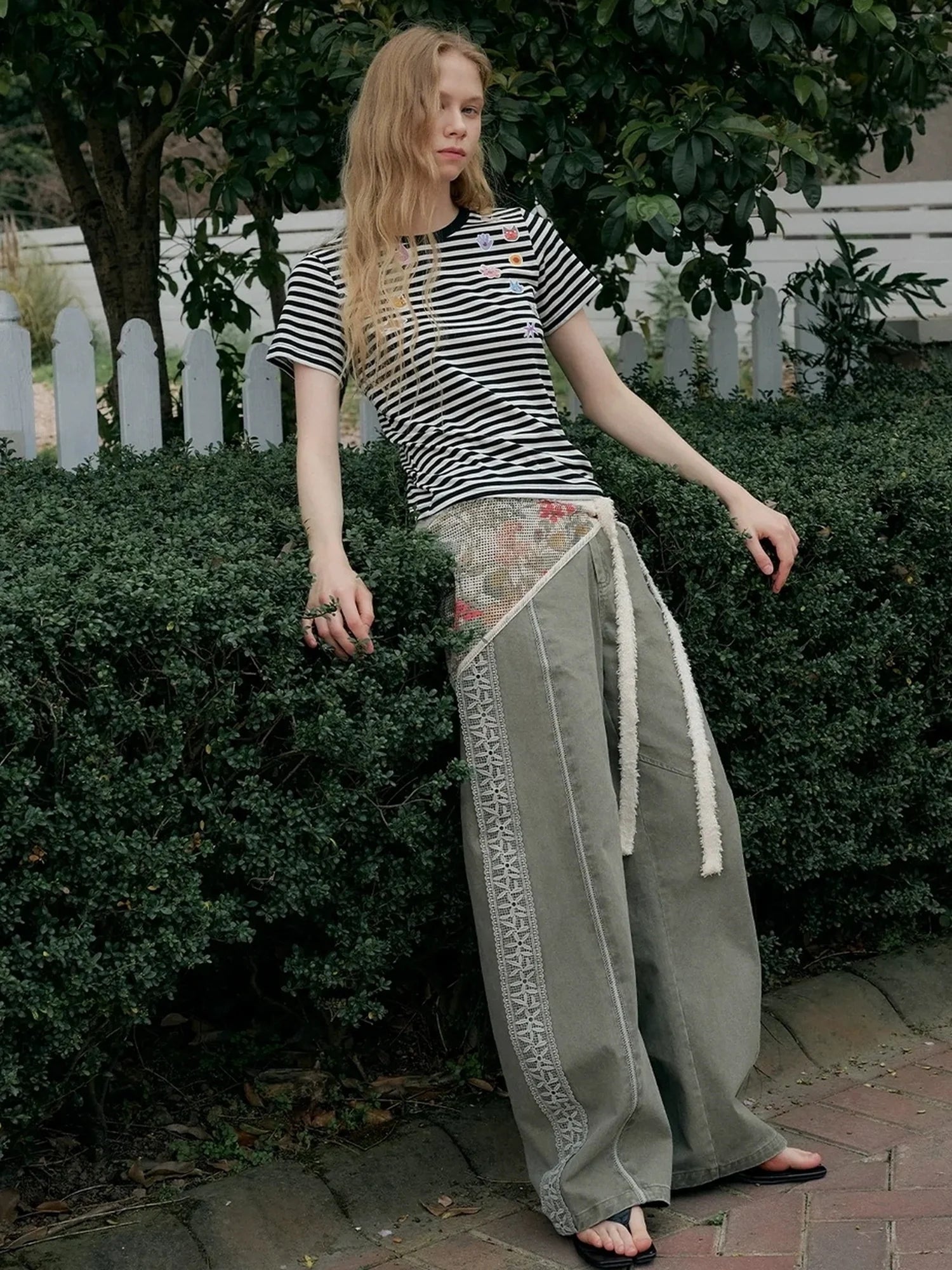 OuttheBlue Nomadic Print Cotton Triangle Scarf