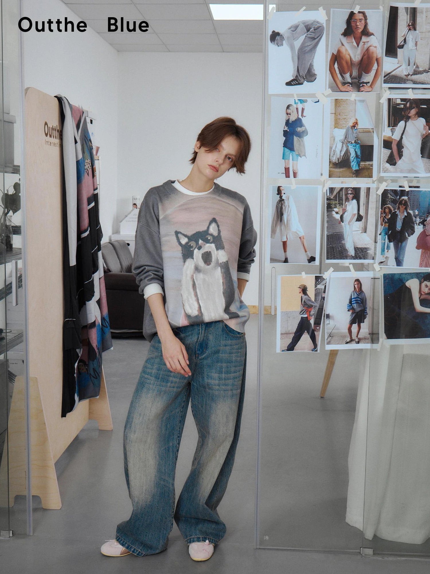 OuttheBlue Out Of The Blue Cat Planet Print Sweater
