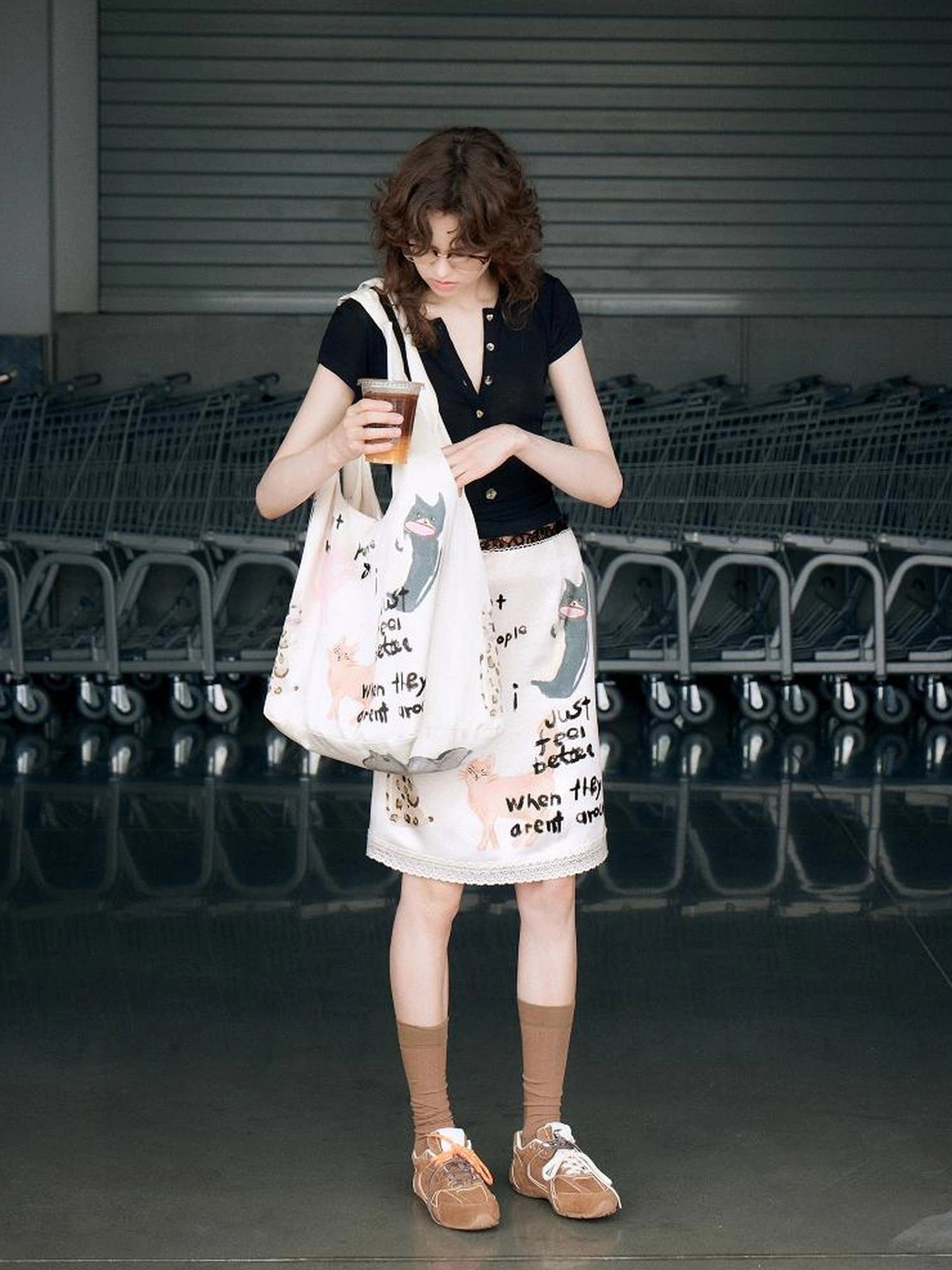 OuttheBlue Out The Blue Impatient Cat Satine Tote